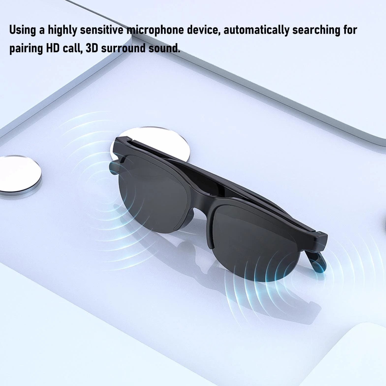 VBESTLIFE AI Inteligentne Okulary Bluetooth Tłumaczenie w Czasie Rzeczywistym 144 Języki