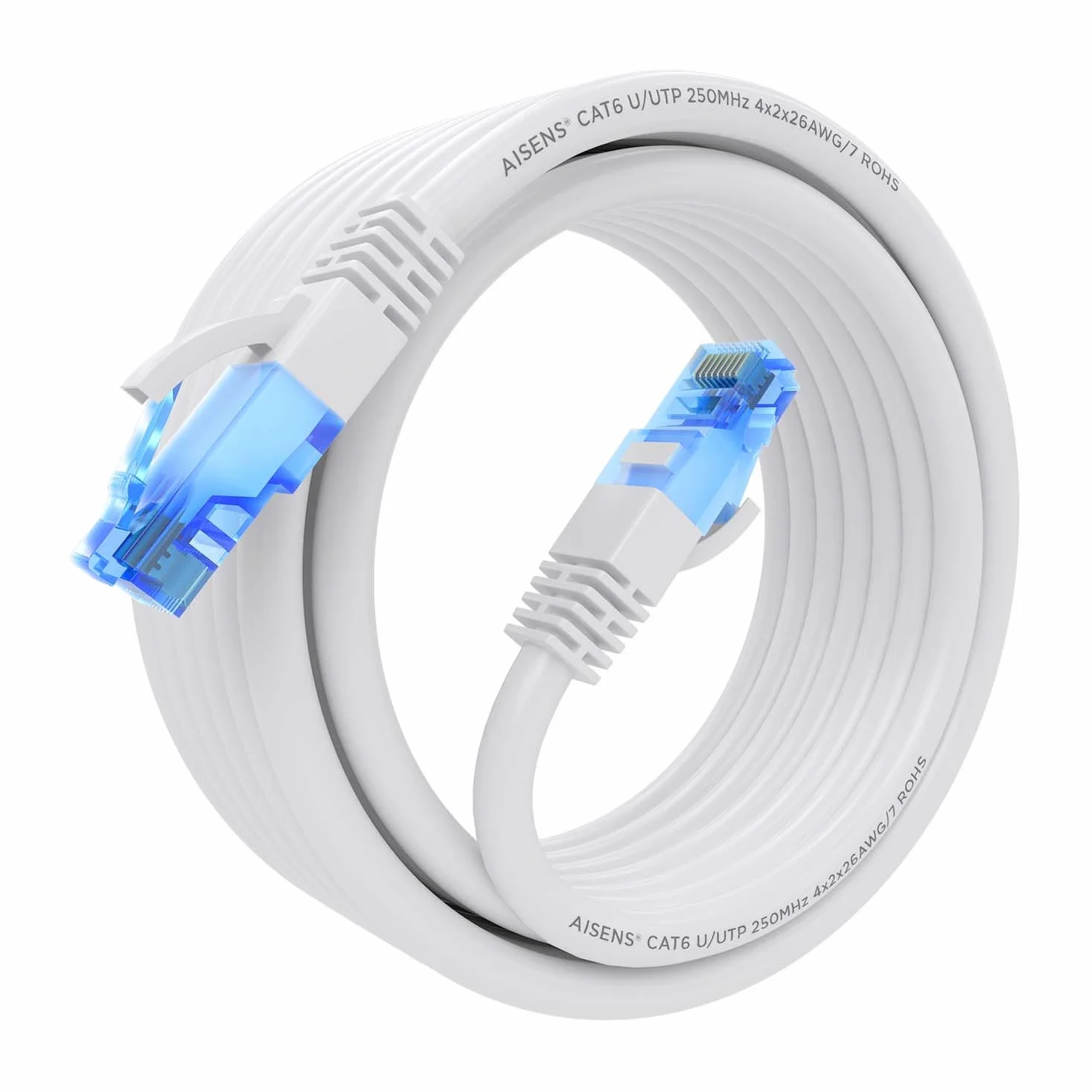 AISENS - A135-0823 - Kabel sieciowy sieciowy RJ45 Cat.6 UTP Awg26 CCA, biały, 4,0 m