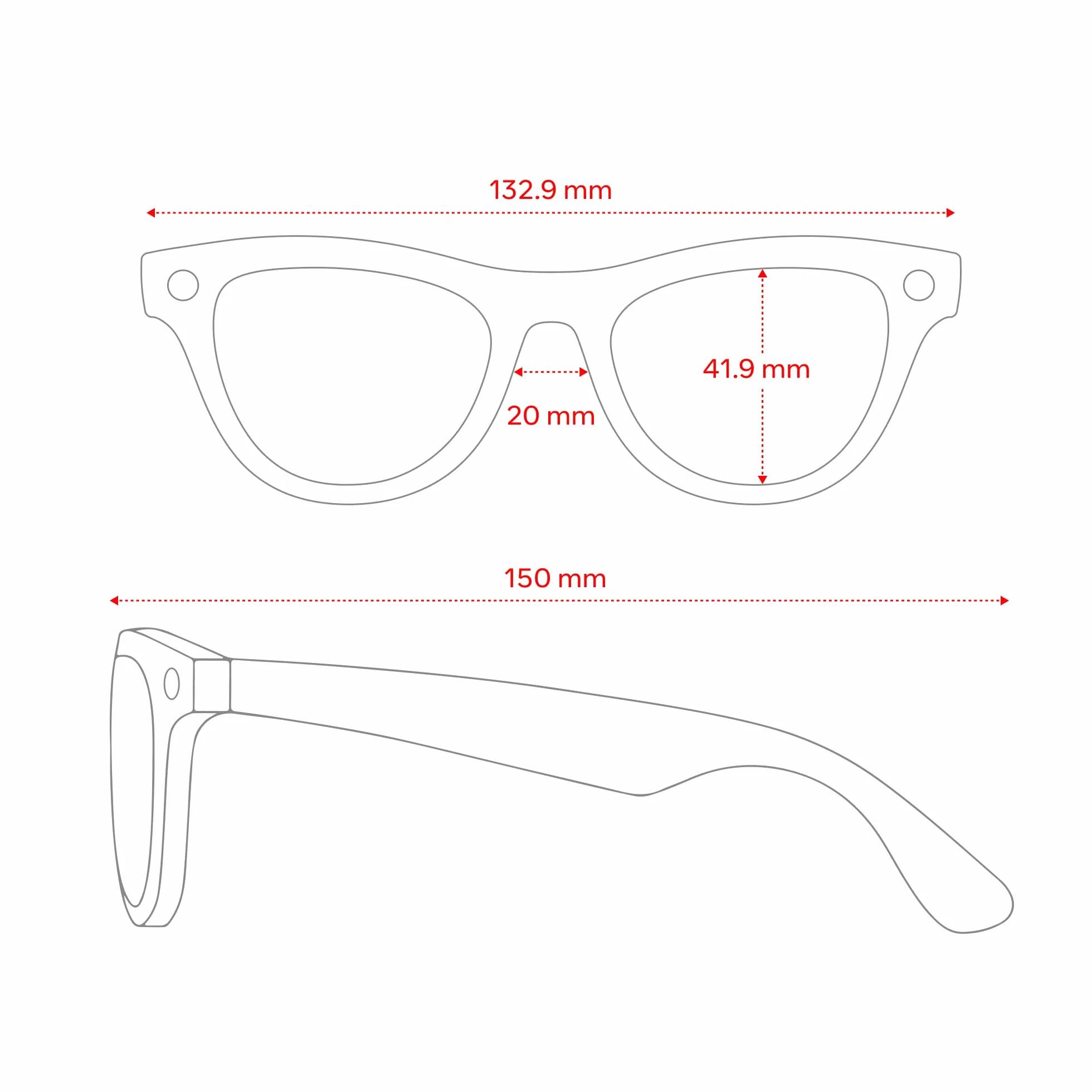 Meta Ray-Ban Wayfarer inteligentne okulary matowy czarny spolaryzowany gradientowy grafit regularne