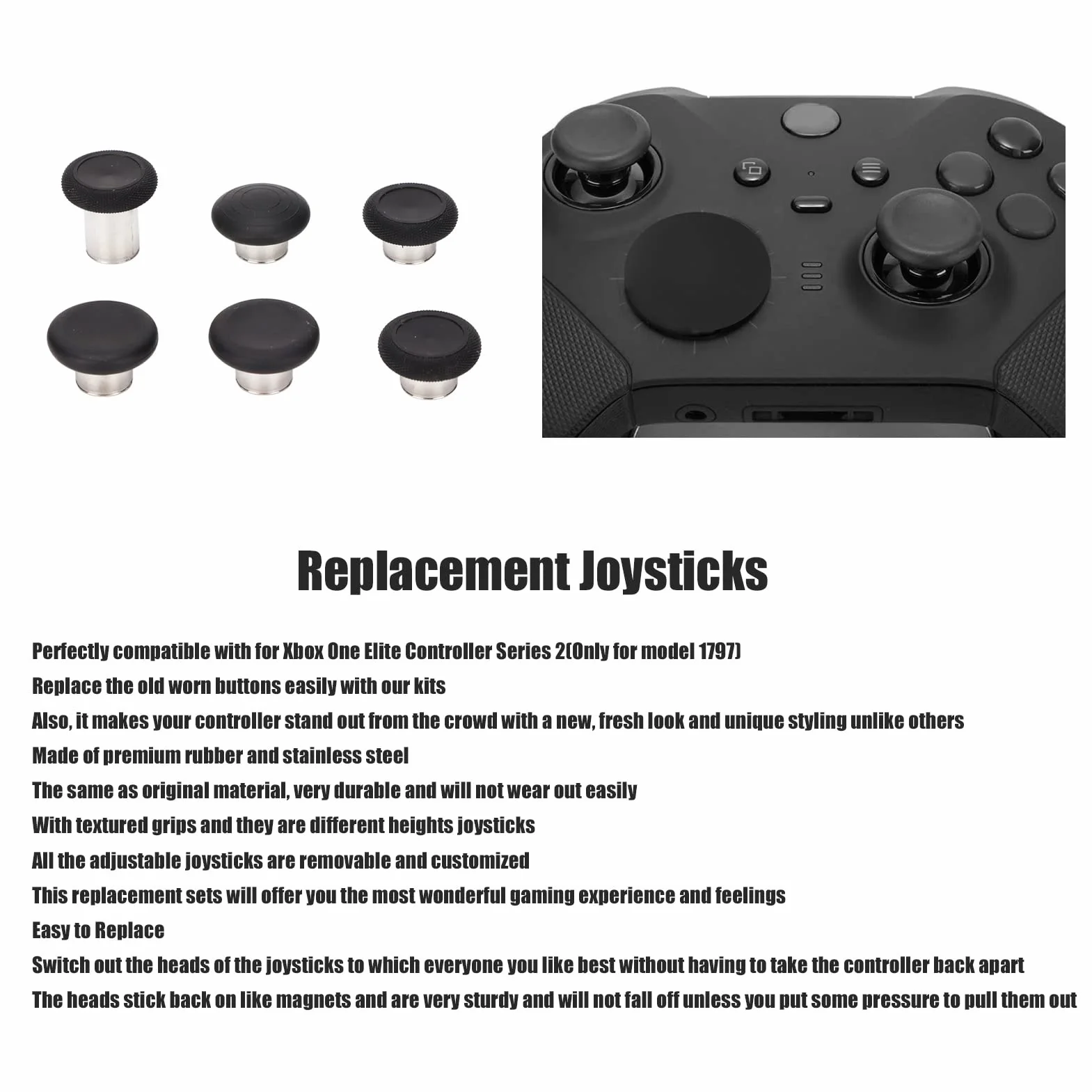 Joysticki Zamienne Grip Swap 6 w 1 Series 2 Metal Mod Wymiana Joysticka Kciuka do Kontrolera One Series 2