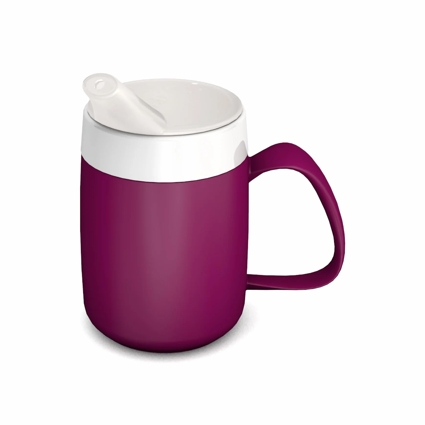Ornamin Ornamin M207-32 Kubek z Pokrywką, Fioletowy/Biały, 160 ml