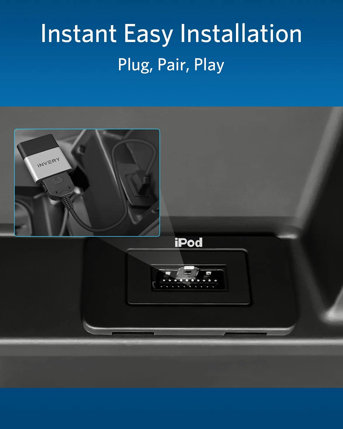 Airdual Adapter Bluetooth kompatybilny z Land Rover Range Rover Android i iPhone Bezprzewodowy adapter do iPoda Samochodowa integracja przewodowa