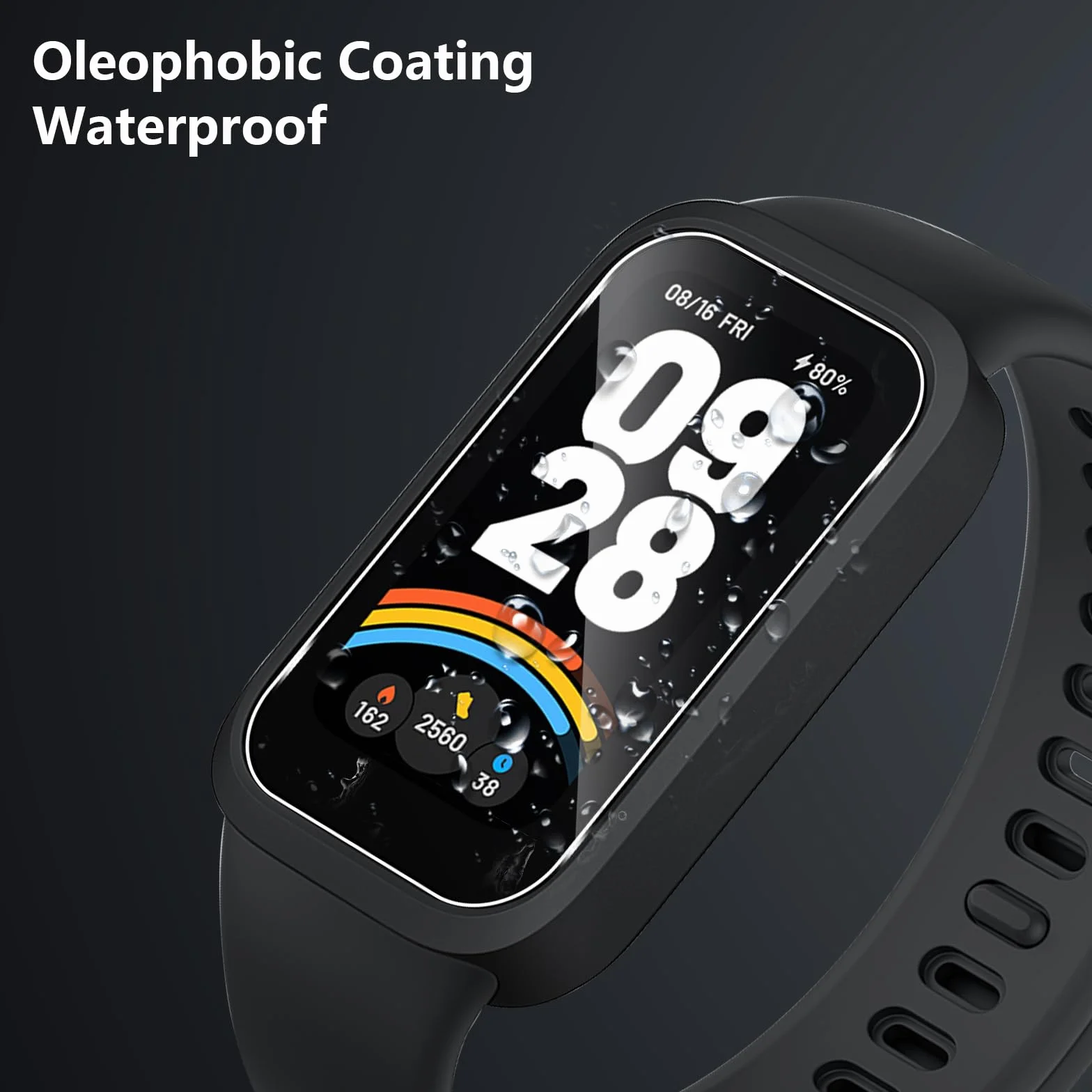 Szkło hartowane do Xiaomi Smart Band 9 Active/Redmi Band 3, 4 sztuki folii ochronnej 9H Twardość odporna na zarysowania hartowana ochrona ekranu, bez pęcherzyków, przezroczysta