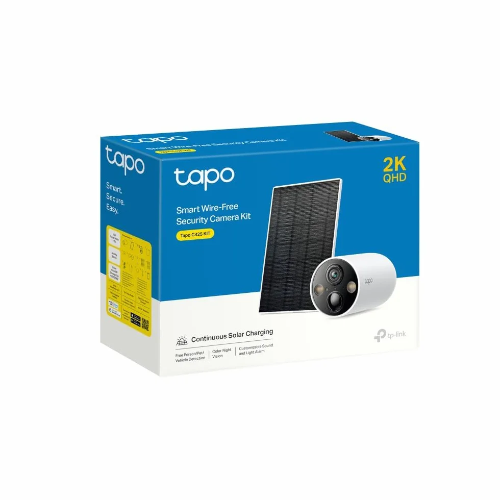 TP-Link Tapo C425 KIT Kamera zewnętrzna 2K QHD z baterią H200