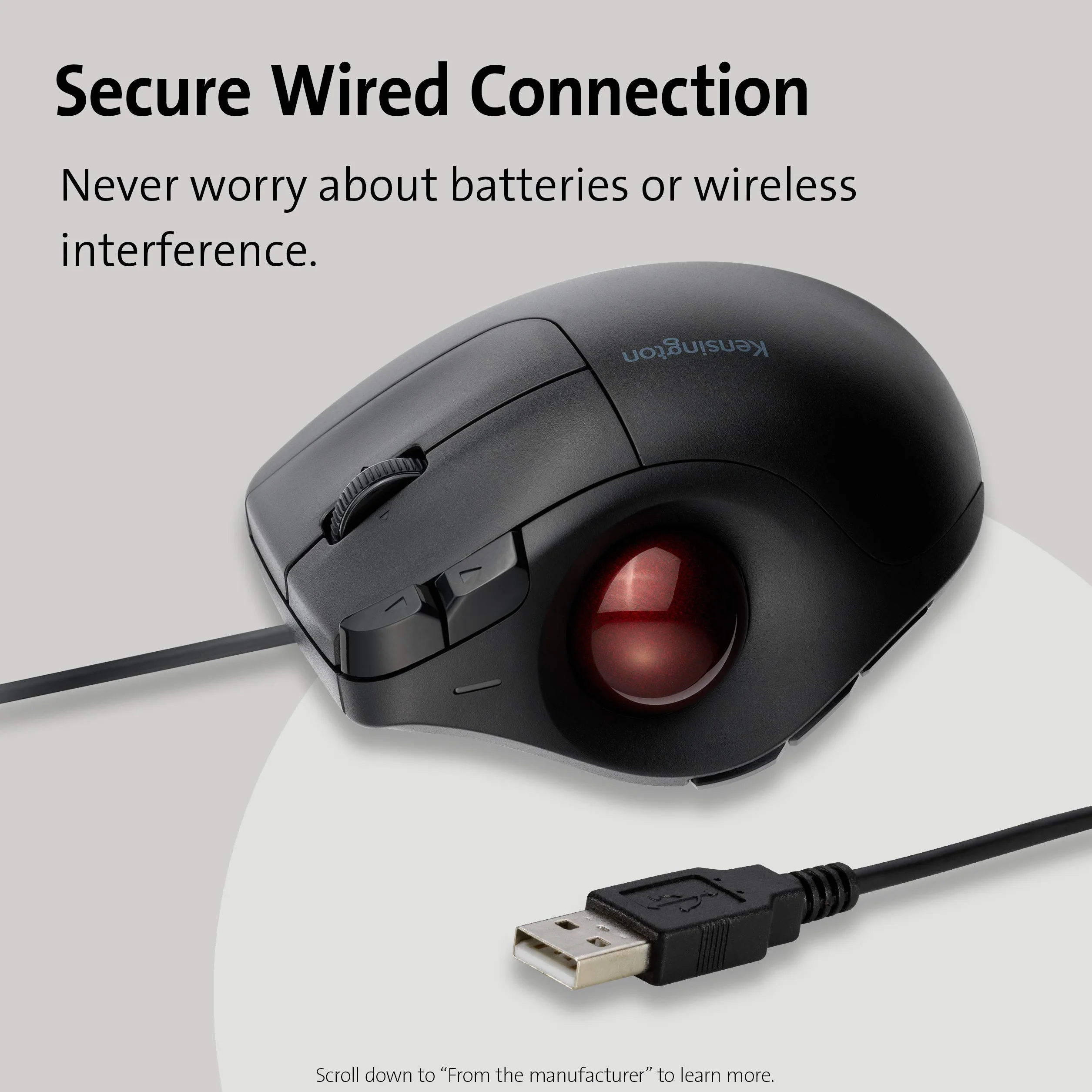 Kensington Pro Fit Ergo Trackball przewodowy K75256WW