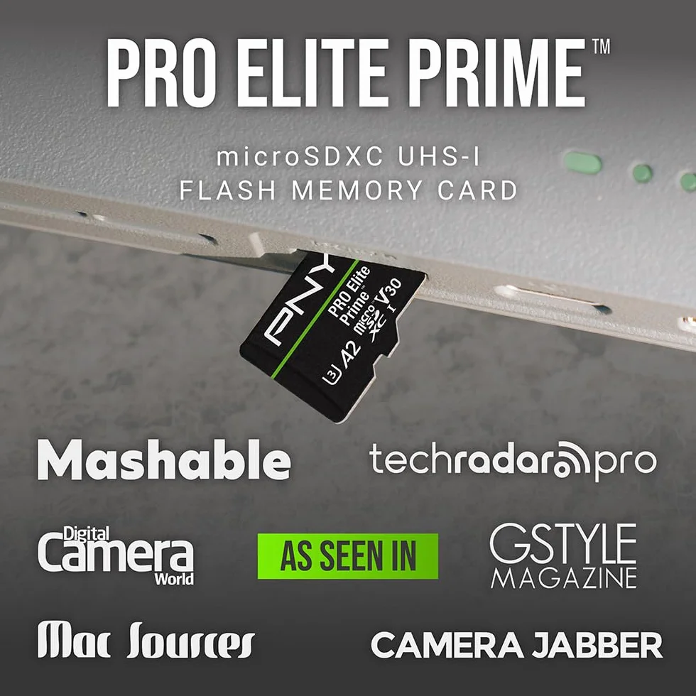 PNY 1.5TB PRO Elite Prime Class 10 U3 V30 A2 microSDXC Flash Memory Card + adapter SD do 200MB/s 4K UHD