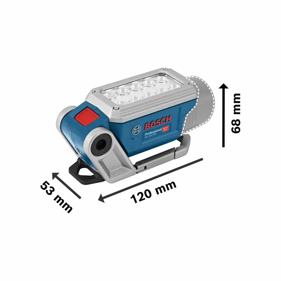 Bosch Professional system 12V: akumulatorowa lampa budowlana LED GLI 12V-330 (330 lm, czas pracy: 180 min/Ah)