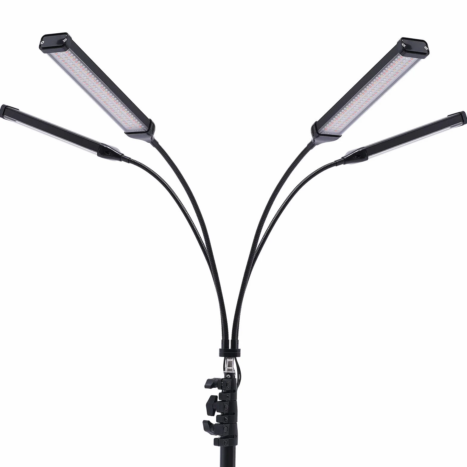 Lampa LED do roślin o pełnym spektrum wzrostu ze stojakiem na statyw, możliwość ściemniania trybów timera 420 koralików LED [klasa energetyczna A+++]