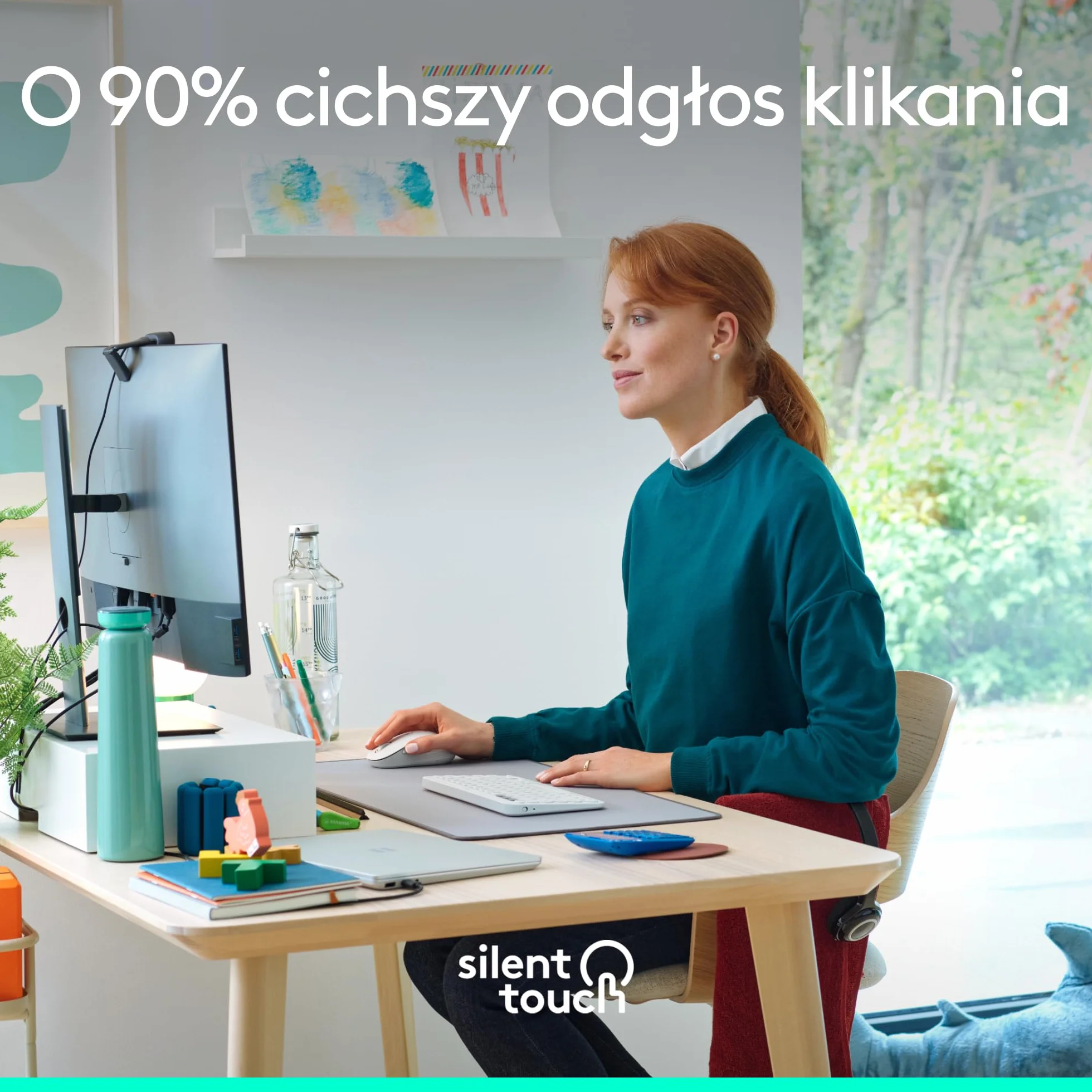 Logitech Signature M650 Trådlös Mus Vit Bluetooth 2 års batteri tysta klick