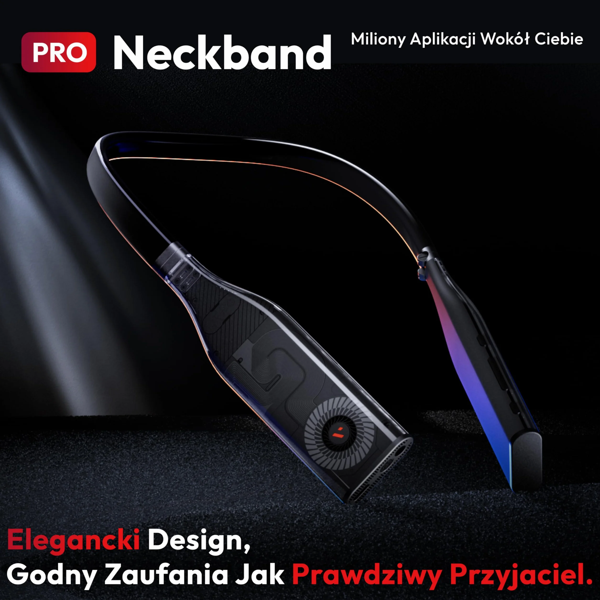 VITURE Pro Neckband 12GB RAM 256GB Storage 3DoF AI narzędzia sterowanie głosowe
