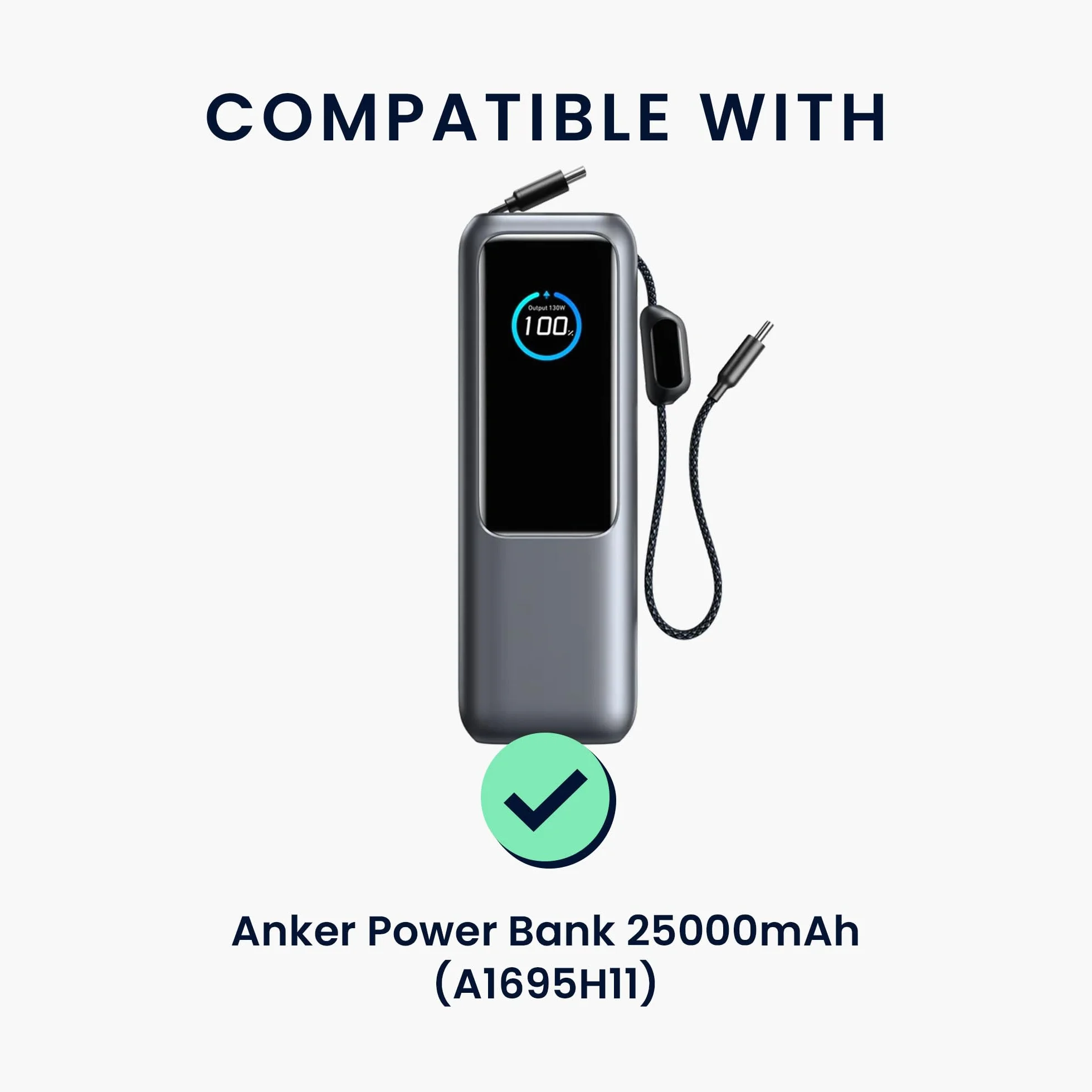 kwmobile Etui kompatybilne z Anker Power Bank 25000mAh (A1695H11) Etui - Silikonowe etui ochronne na Power Bank - Ochrona przed wstrząsami dla baterii zewnętrznej - Szary