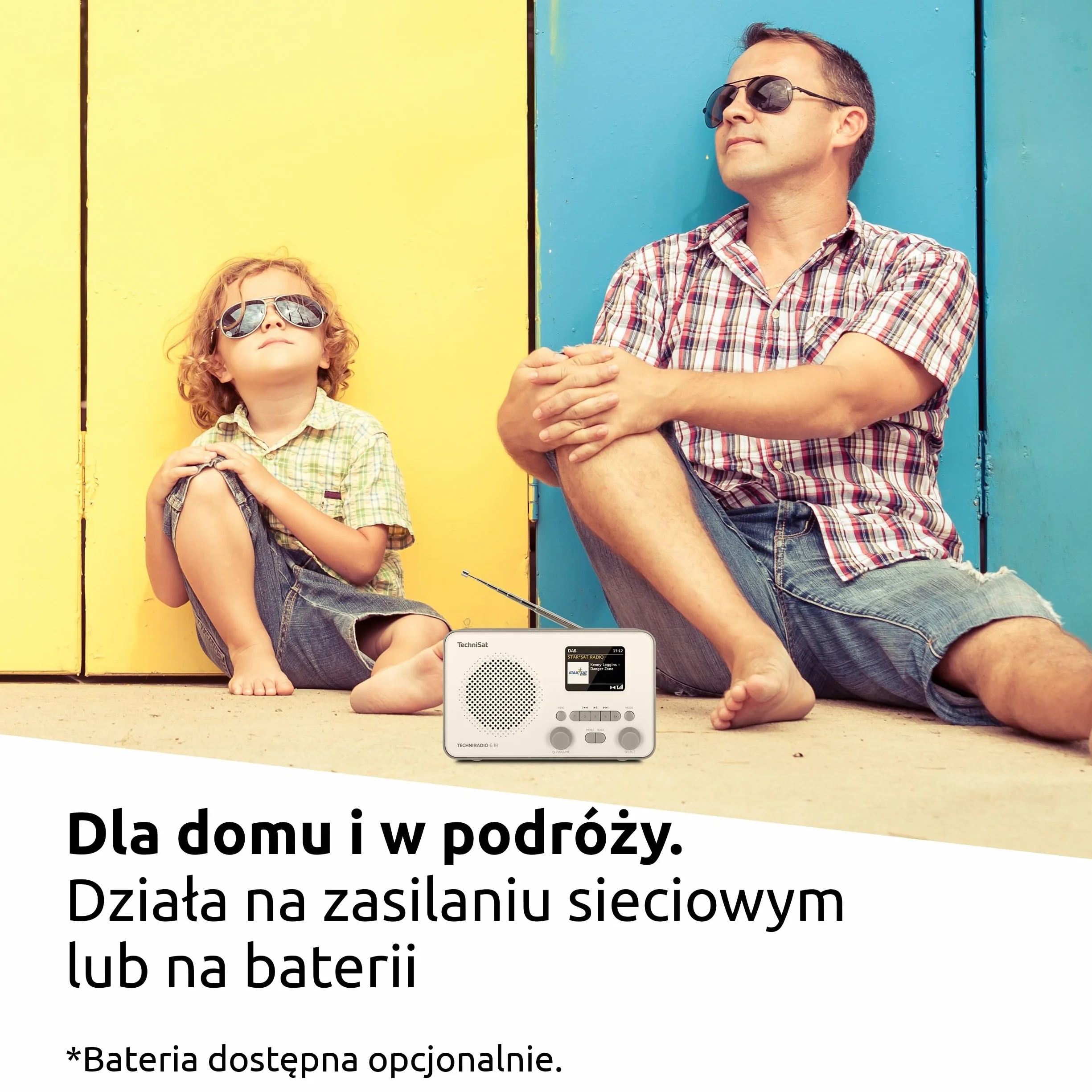 TechniSat TECHNIRADIO 6 IR – przenośne radio internetowe (DAB+, FM, WLAN, Bluetooth, kolorowy wyświetlacz, budzik, pamięć ulubionych, 3 W RMS) biały/szary