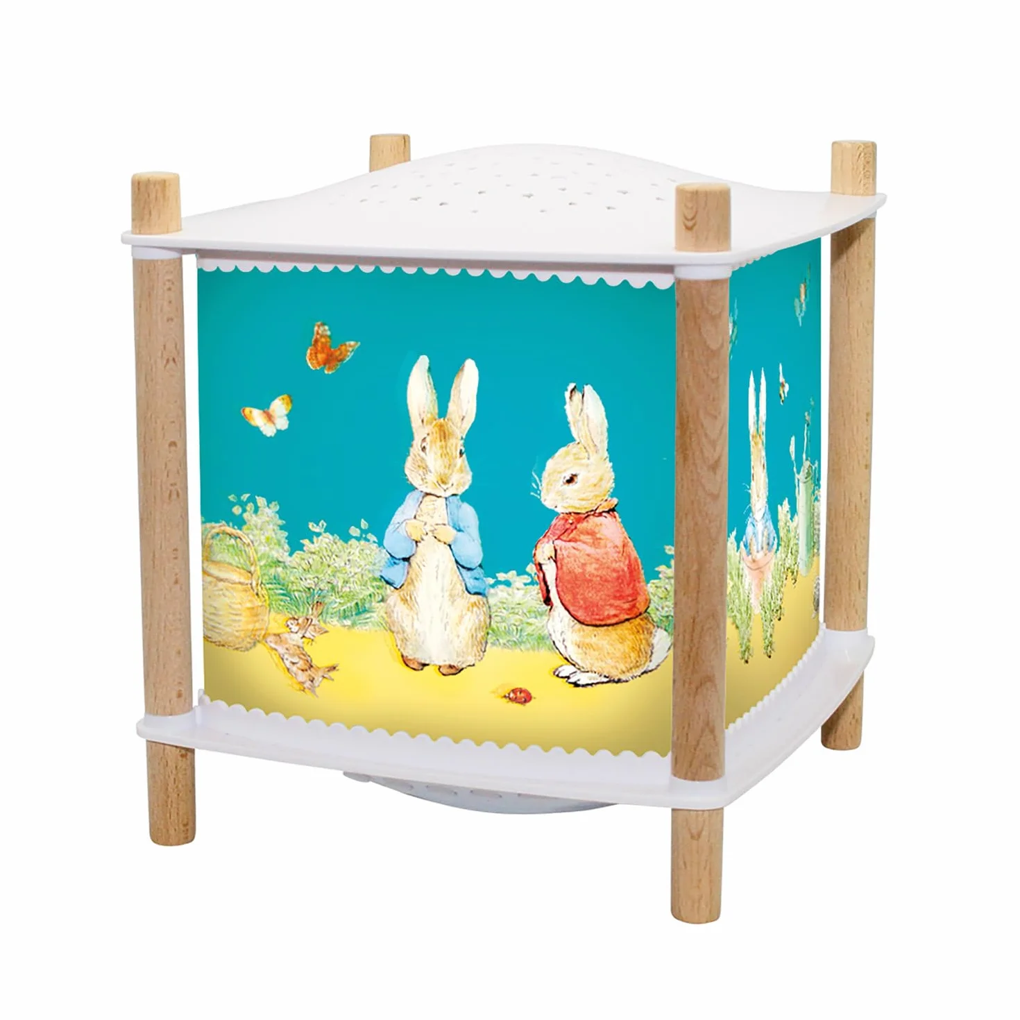 TROUSSELIER - Peter Rabbit. - Lampka nocna - Latarnia Rewolucja 2.0 - Prezent dla dzieci - Musical Star Projektor - Muzyka i Historia wieczorna - Wykrywa płacz - Akumulator