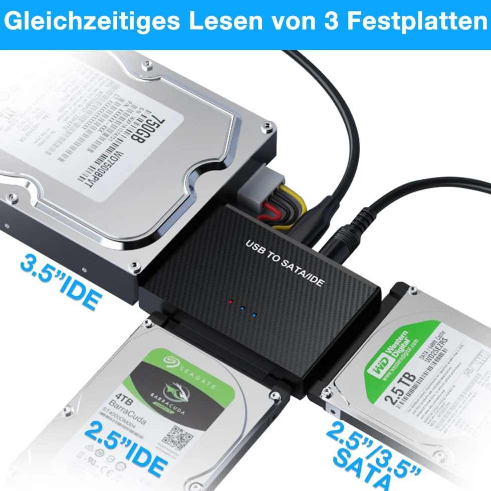 Mineup Adapter IDE SATA na USB C 3.0 do 2,5/3,5 cala HDD SSD