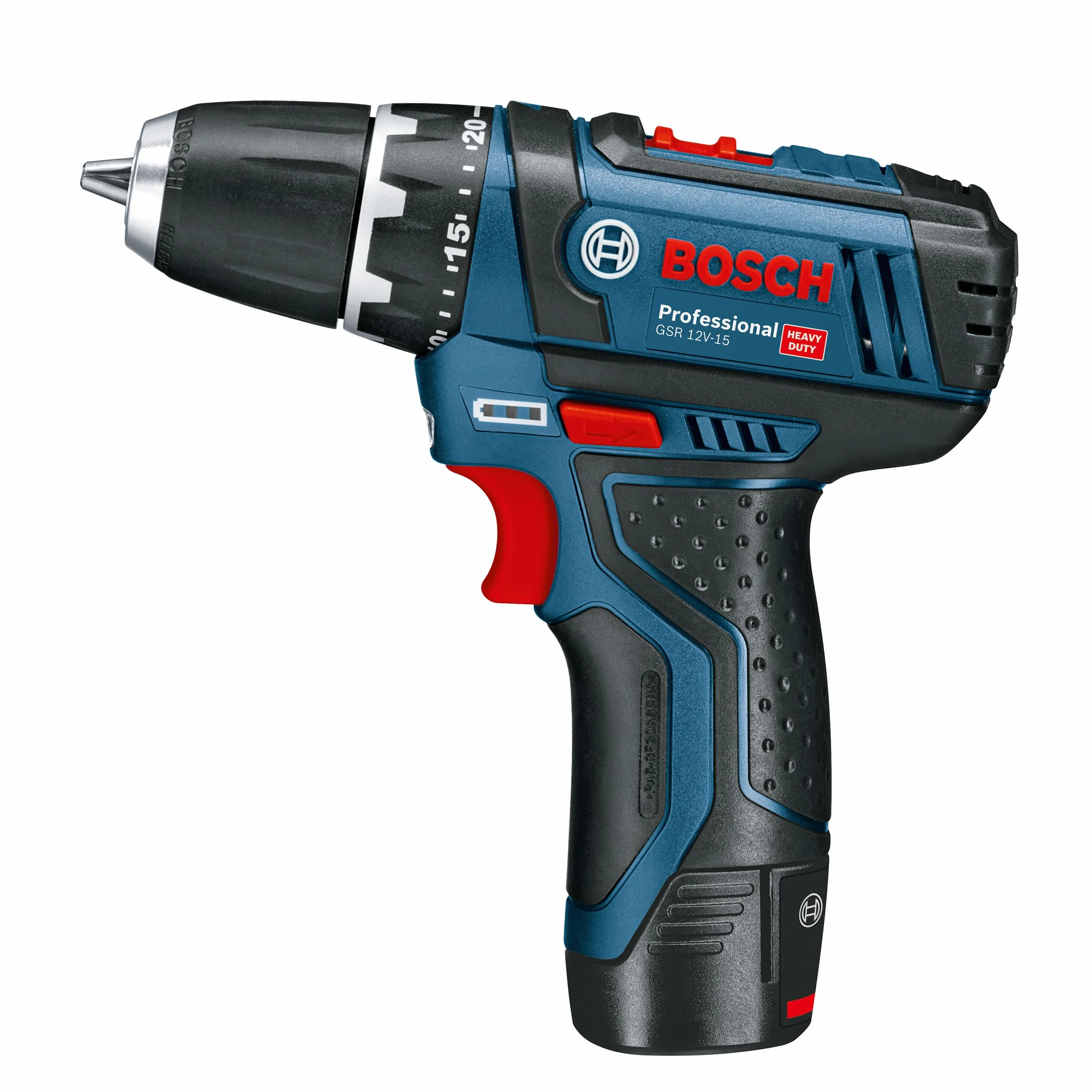 System profesjonalny 12 V firmy Bosch: wiertarko-wkrętarka akumulatorowa GSR 12V-15 (bez akumulatorów i ładowarki, opakowanie kartonowe)