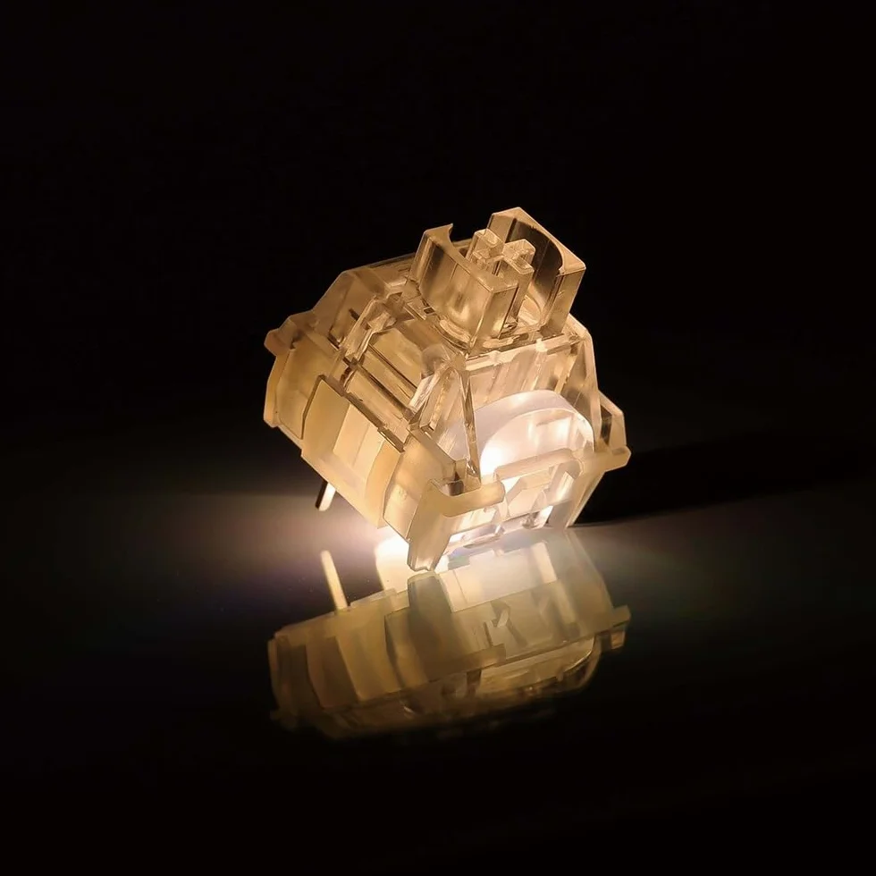 TTC Frozen Silent V2 Switch, Transparent RGB Pre-Lubed Silent Linear Mechanical Keyboard Switch (110PCS)