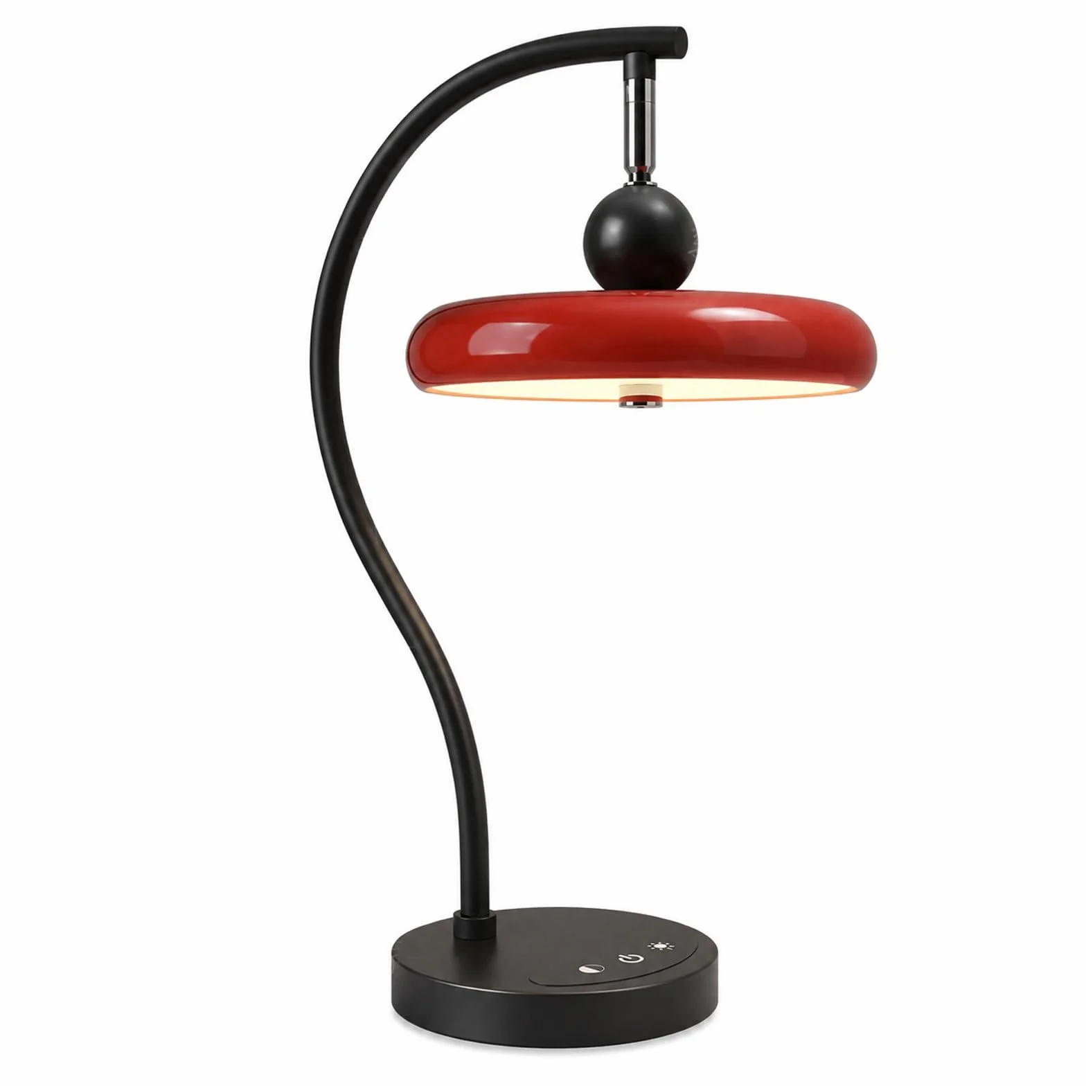 Lampa stołowa Red Disc, regulowana lampka na biurko do czytania 18W Lampka nocna LED
