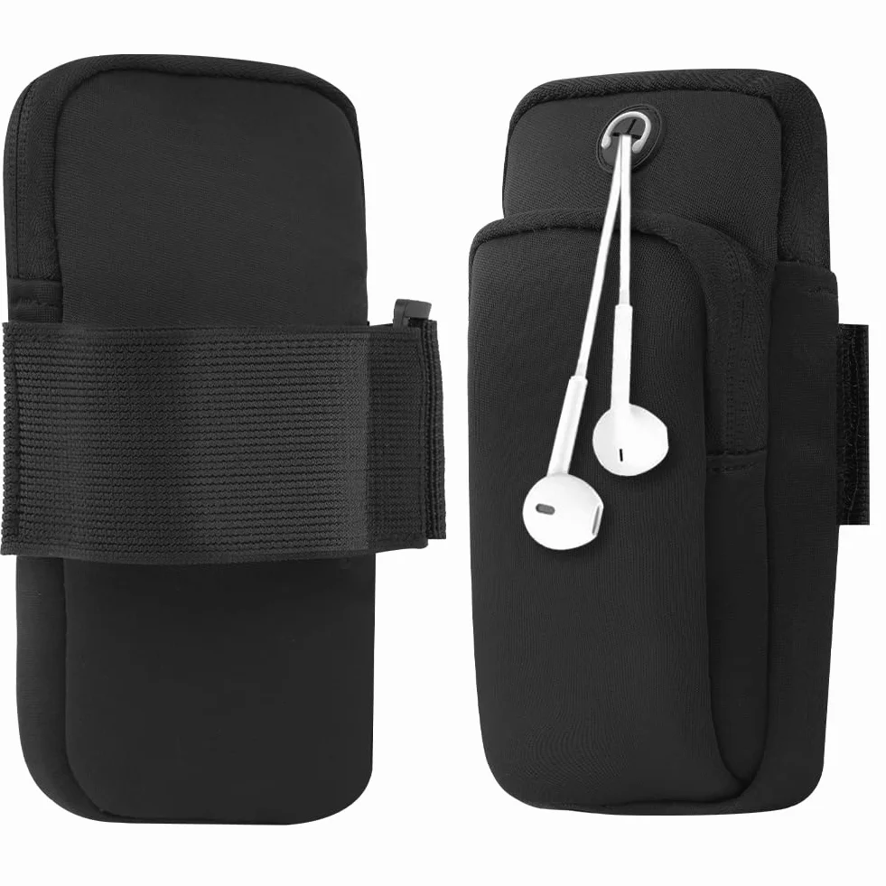 Flintronic Opaska na ramię regulowana sportowa torba na ramię uchwyt na telefon kompatybilna iPhone 13/12/11 Samsung Galaxy Huawei do 6,1 cala