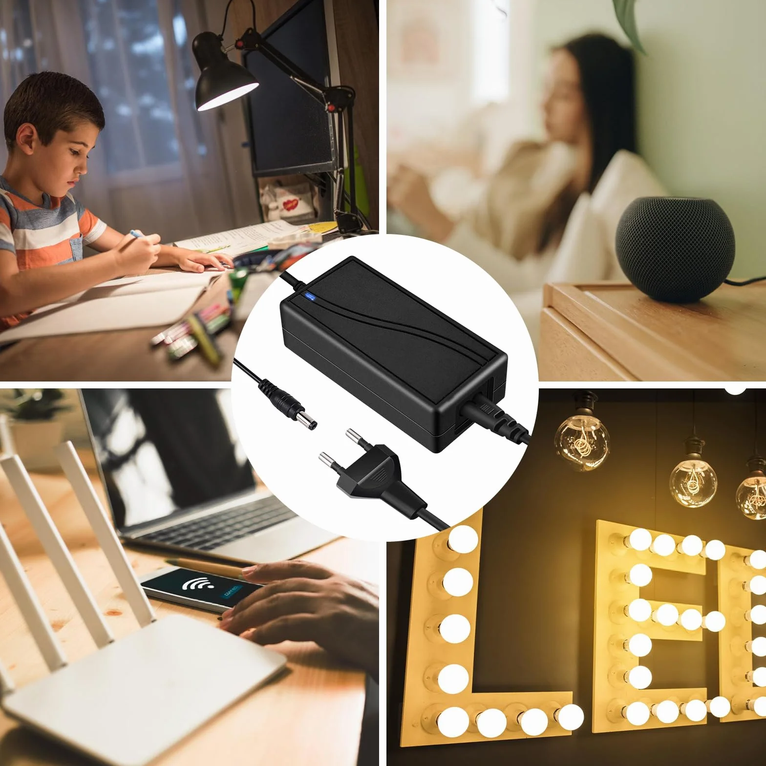 Zasilacz sieciowy 12 V 6 A Ac Dc adapter: 12 V LED transformator zasilacz sieciowy LED 72 W LED Strip zasilacz do taśm świetlnych LED, monitorów, telewizorów, wzmacniaczy, systemu kamer, wtyczka Euro