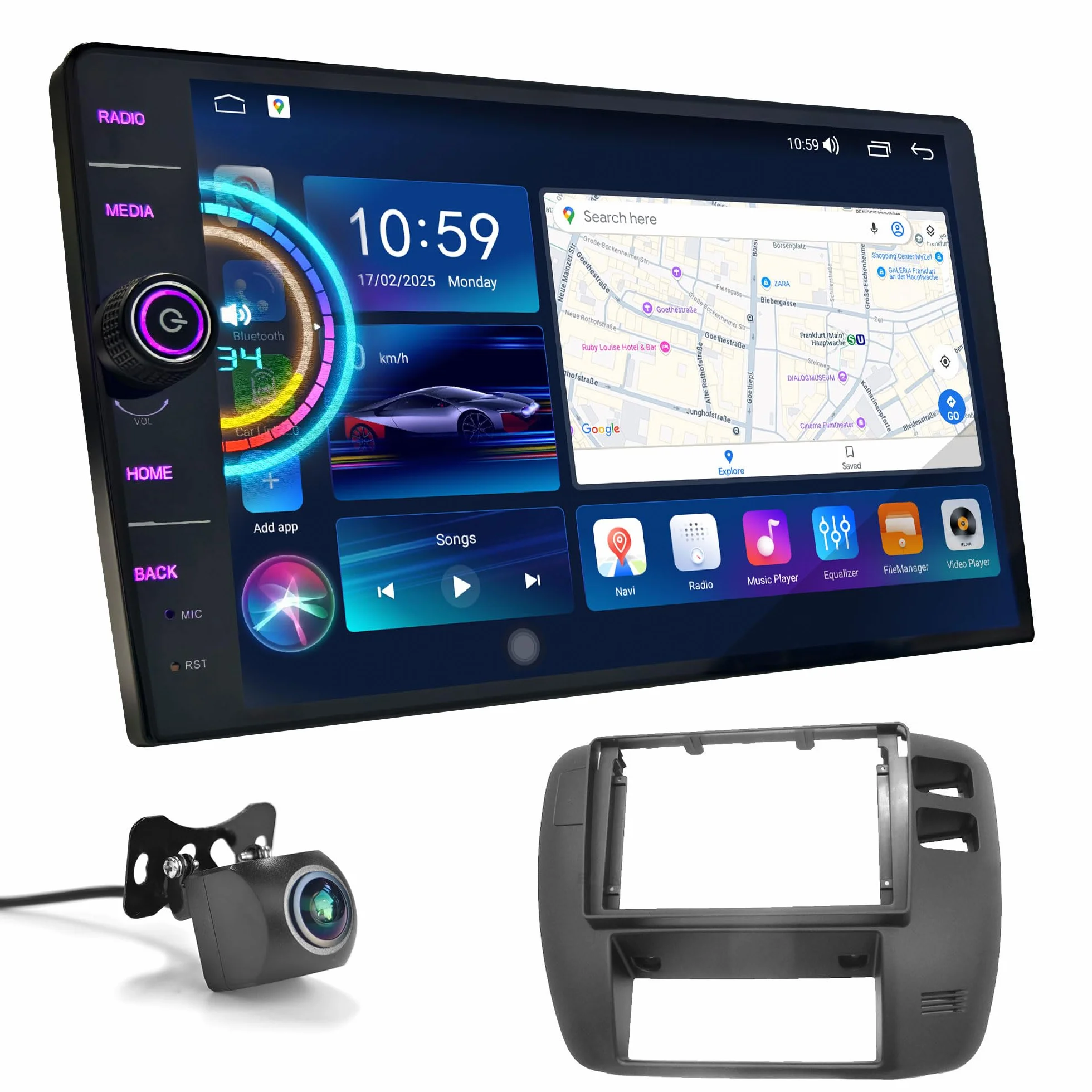 UGAR UXB kompatybilny z NISSAN Patrol Y61 2002-2004 9 cali Android 13 DSP 8 GB + 128 GB radio samochodowe DAB+ HD z pełnym ekranem dotykowym nawigacja GPS