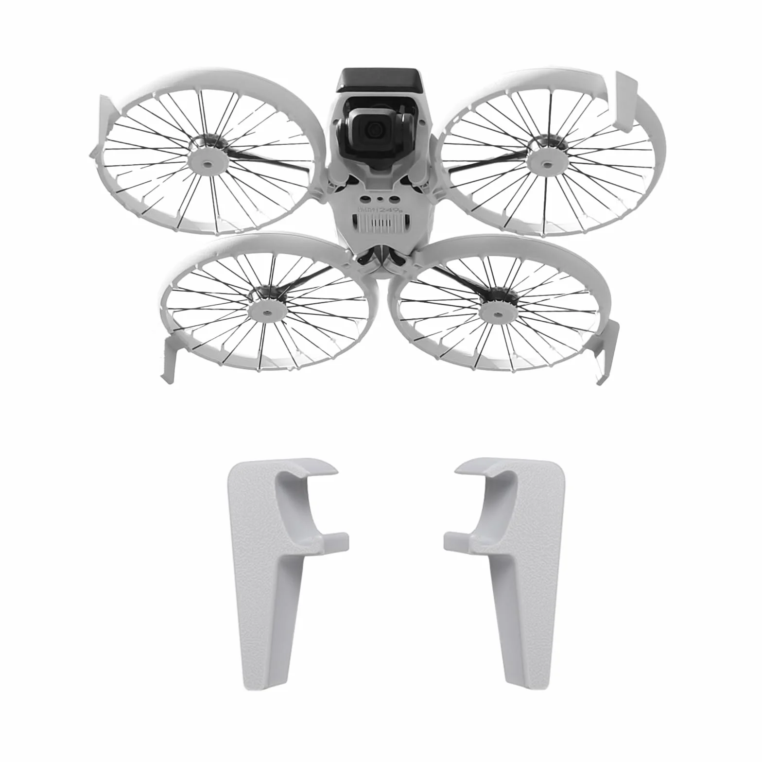 2 Sztuki Podwozia do DJI Flip - Stelaż do Lądowania, Akcesoria do Drona, Tylny Uchwyt, Podwyższanie Wysokości, Ochrona Gimbal, Noga Podporowa