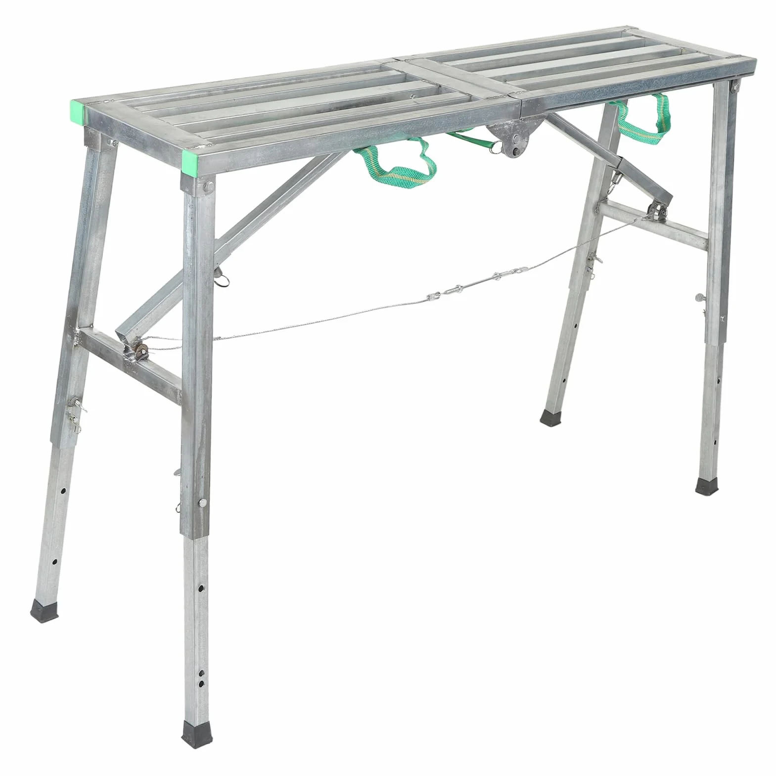 Aluminiowe rusztowania regulowana składana platforma robocza 200 kg 60-90 cm ocynkowana
