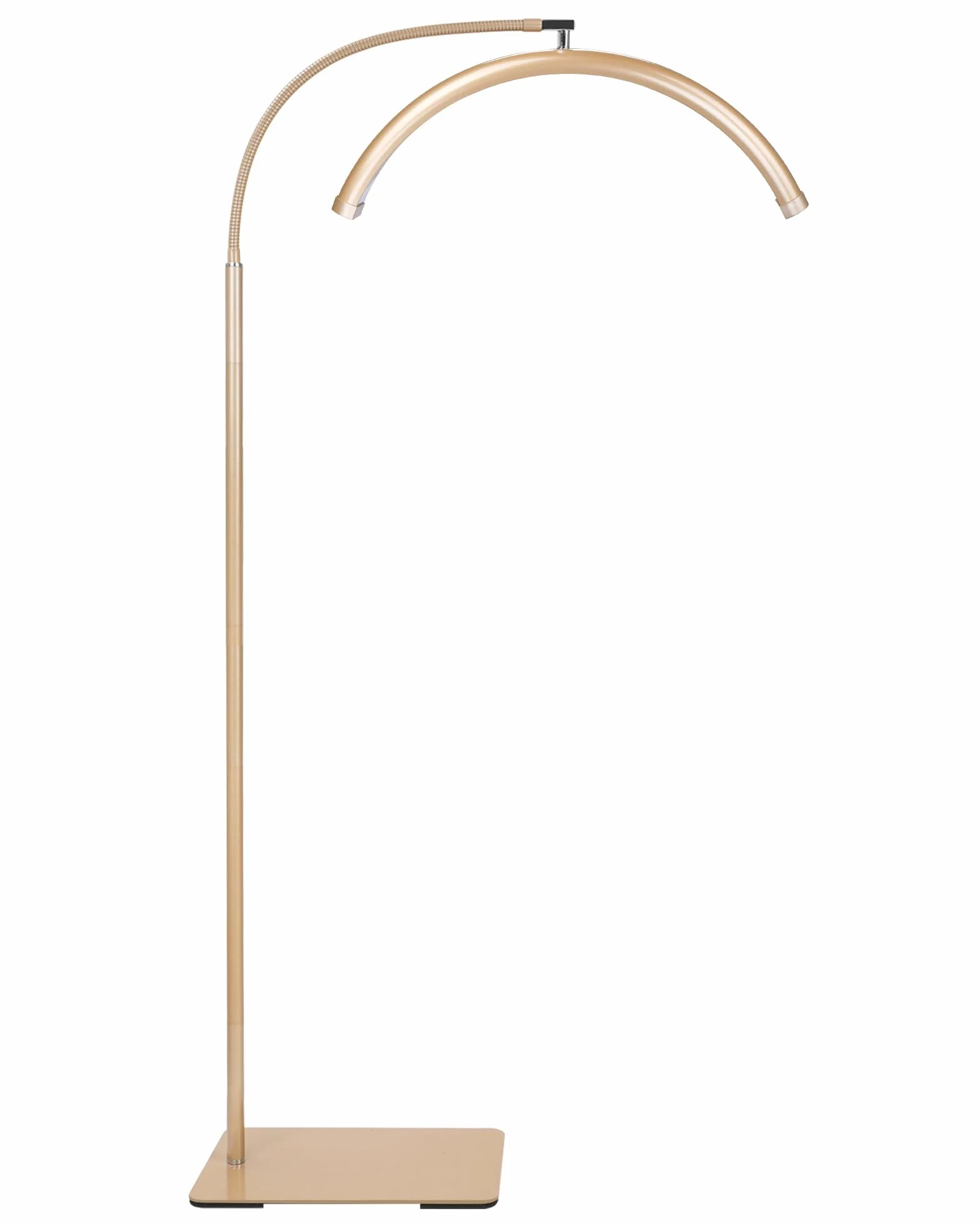 Lampa podłogowa LED Half Moon – profesjonalna lampa bez cieni dla techników rzęs, estetyków i tatuażystów, możliwość ściemniania, do przedłużania rzęs, zdobienia paznokci, domu i biura (złota)