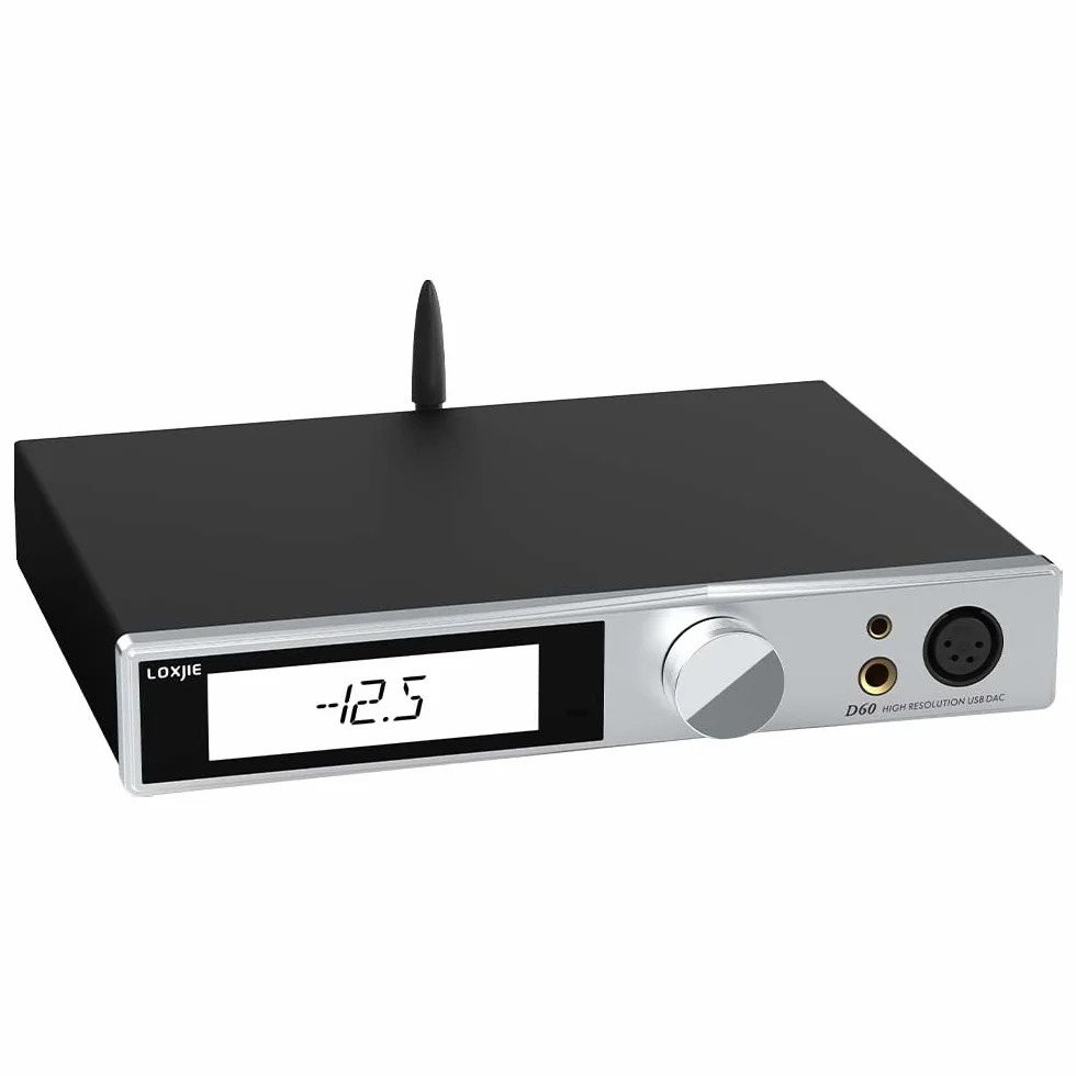LOXJIE D60 HiFi wzmacniacz słuchawkowy dekoder 6,35 mm 4,4 mm 300Ω 700 mW x 2 Bluetooth 5.1 ES9039MSPRO czarny