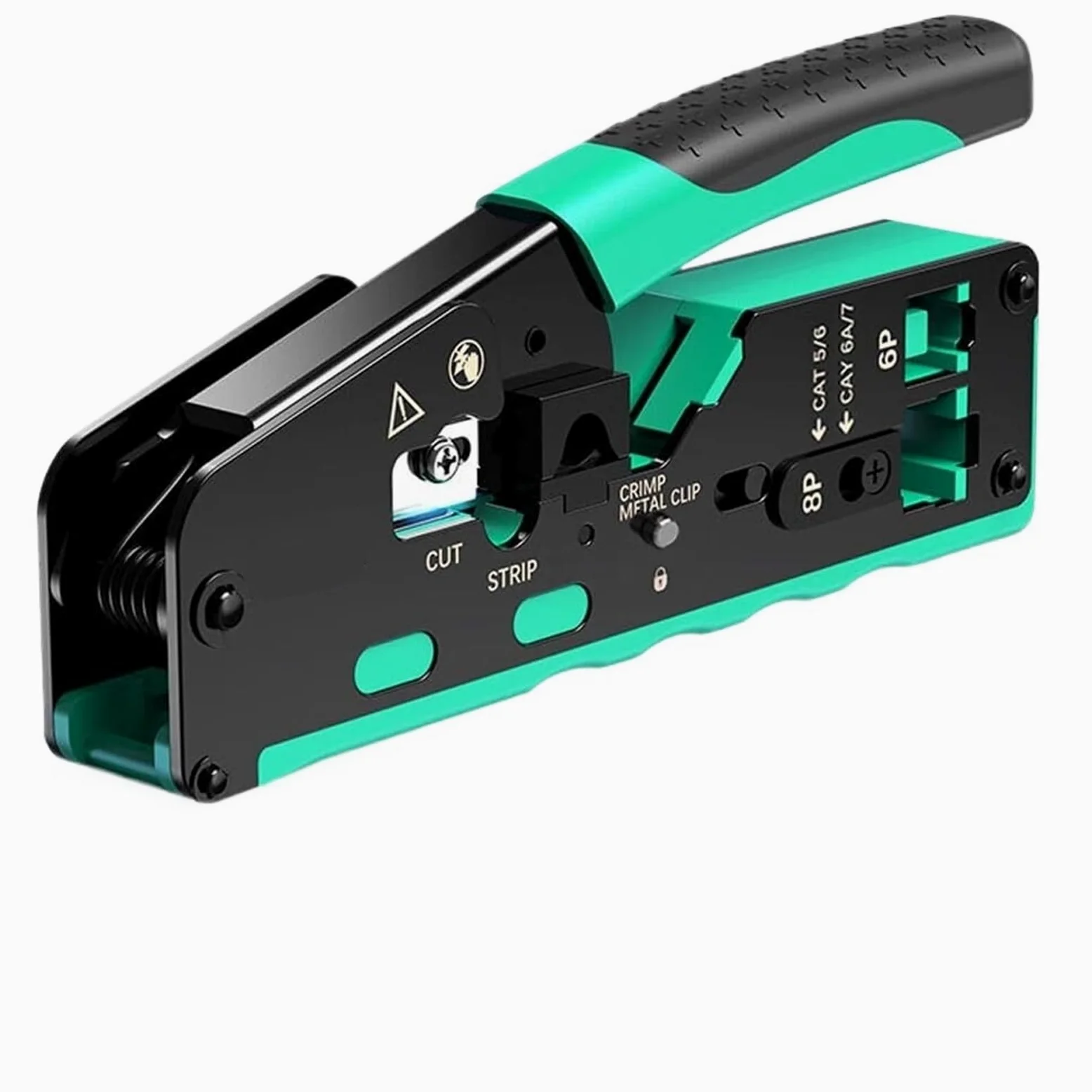 Narzędzie do zaciskania RJ45, szczypce do cięcia drutu Ethernet (zielony)