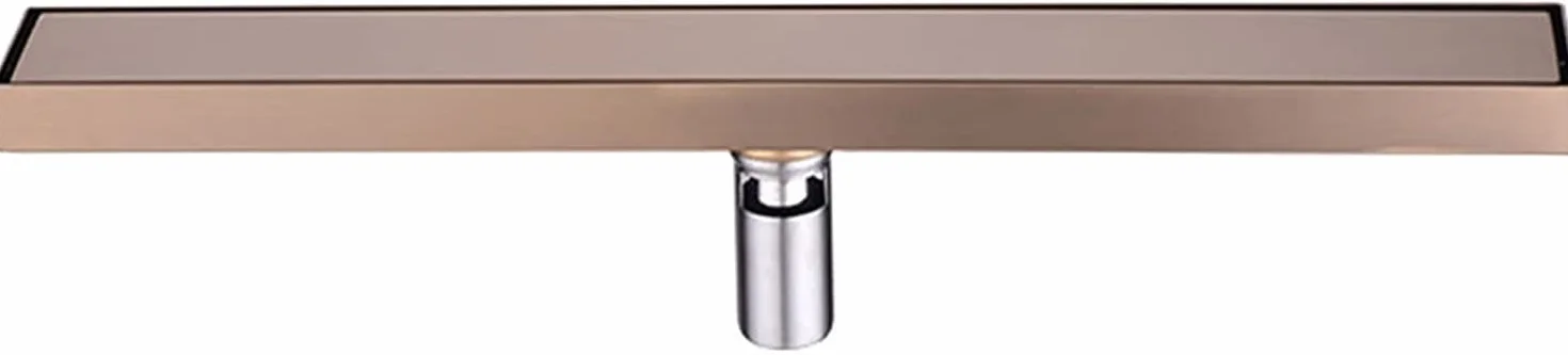 Liniowy odpływ prysznicowy z sitkiem do włosów 304 inless Steel 2 w 1 płytka rt kratka odpływ podłogowy róża d h 40 cm (15,7") idealny do nowoczesnych łazienek