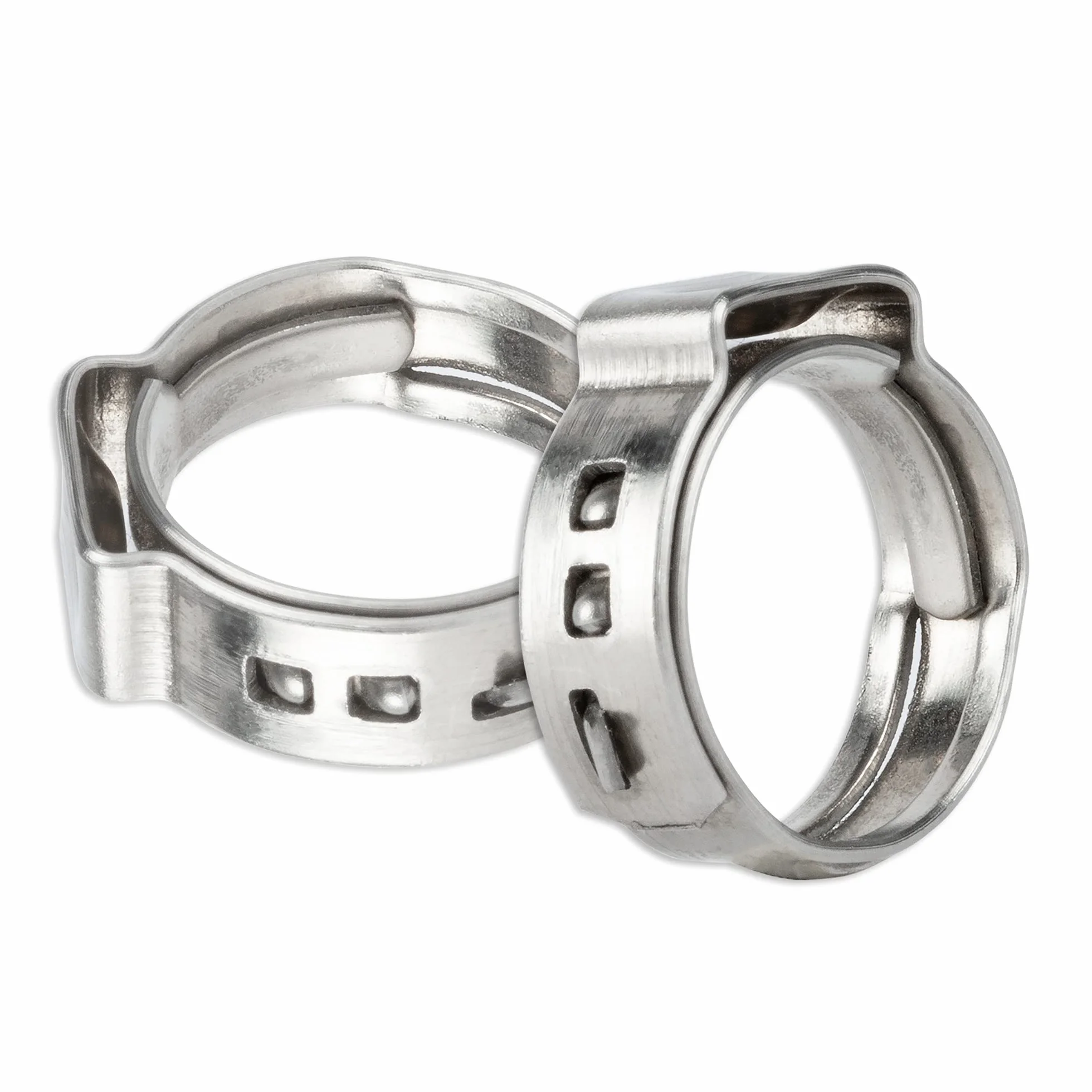 ISPINNER 50 szt. zacisków zaciskowych PEX 3/8 cala, pierścienie zaciskowe ze stali nierdzewnej 304, zaciski zaciskowe do połączeń rurowych PEX (3/20.3 cm)