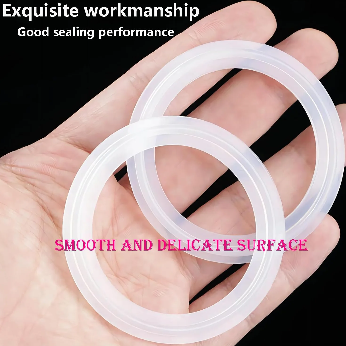 3 sztuki uszczelki silikonowe, silikonowe uszczelki typu O-ring do zacisku, uszczelki ID 48 mm, do spawania rur sanitarnych 64 mm OD