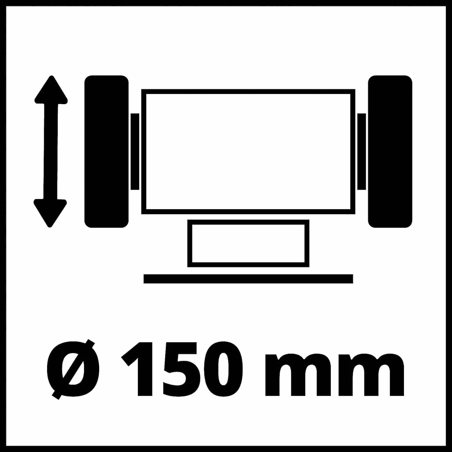 Einhell Podwójna szlifierka TC-BG 150 B (maks. 350 W, ściernica Ø 150 mm, ochrona przed iskrami, korekty kształtu i szlifowanie, w tym ściernica gruboziarnista K36, tarcza szczotkowa)