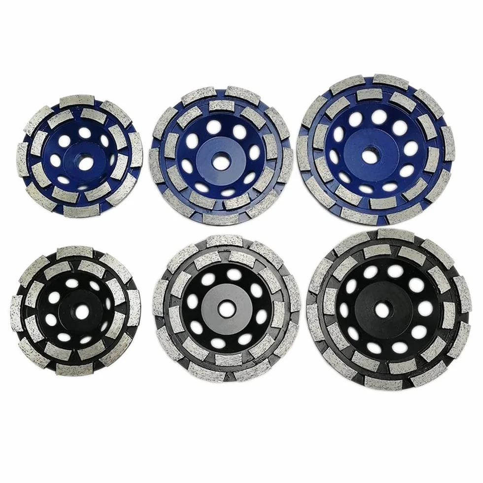 2 szt./opak. 100/115/125/180mm Diamentowe dwurzędowe ściernice garnkowe M14 lub 5/8-11 do betonu, twardego kamienia, granitu, marmuru, 2 szt. 125mm M14,1