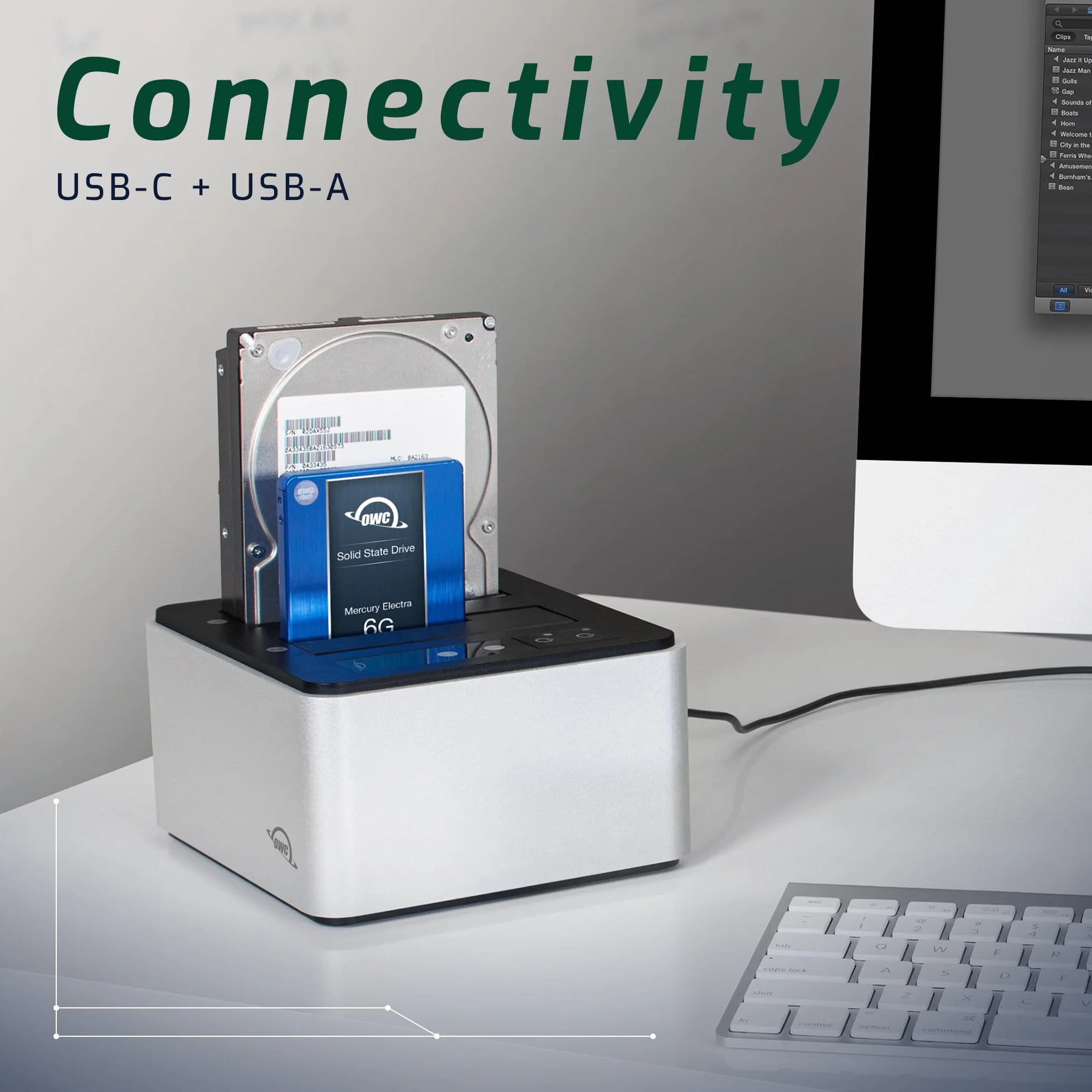 OWC Drive Dock USB 3.2 Dual-Bay Docking Solution dla dysków SATA 2.5" i 3.5"