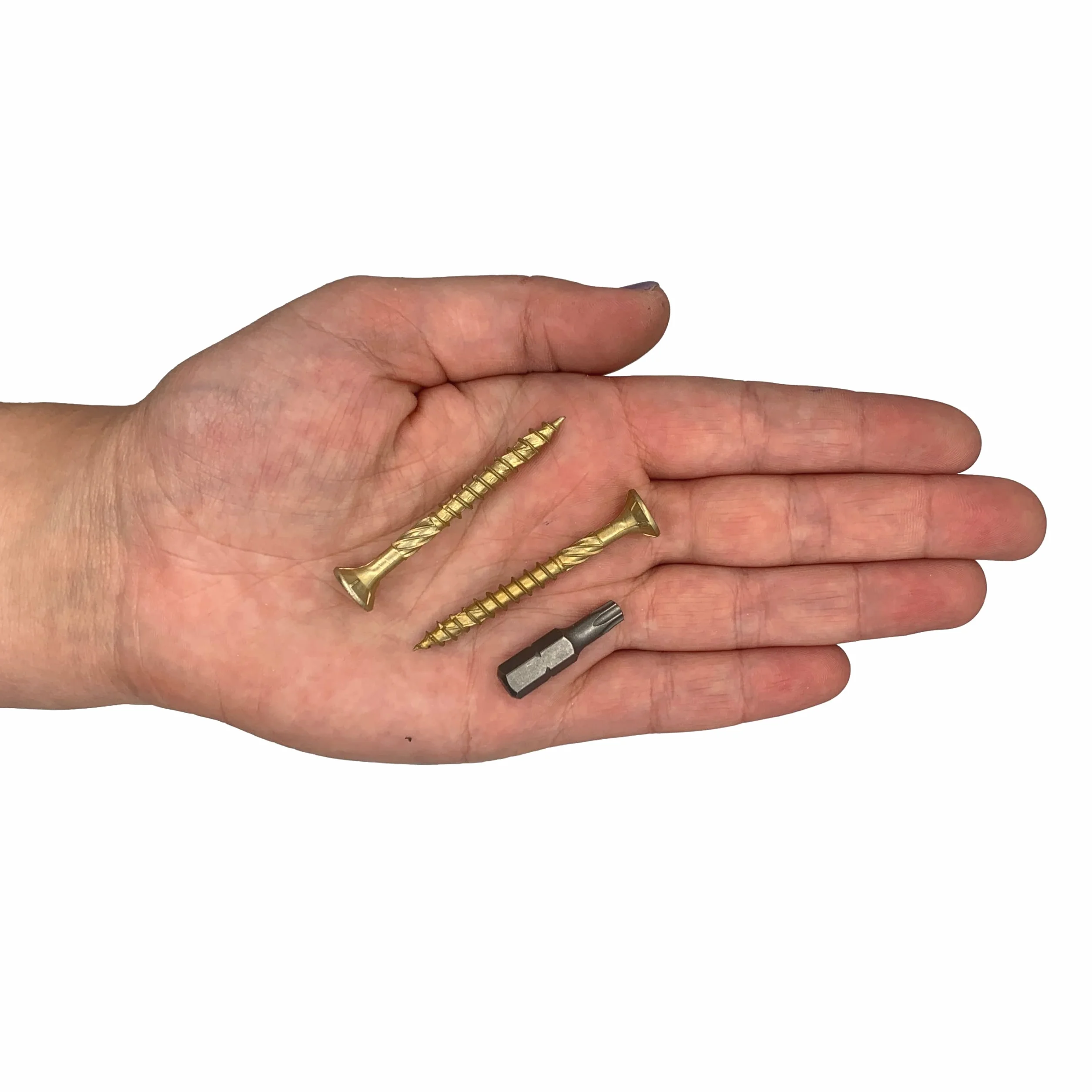 (150 sztuk) uniwersalna żółta stal ocynkowana 5,0 x 50 mm wkręty do drewna, łba Torx, śruba z łbem stożkowym, śruby do płyt wiórowych (150, 5,0 x 50 mm)