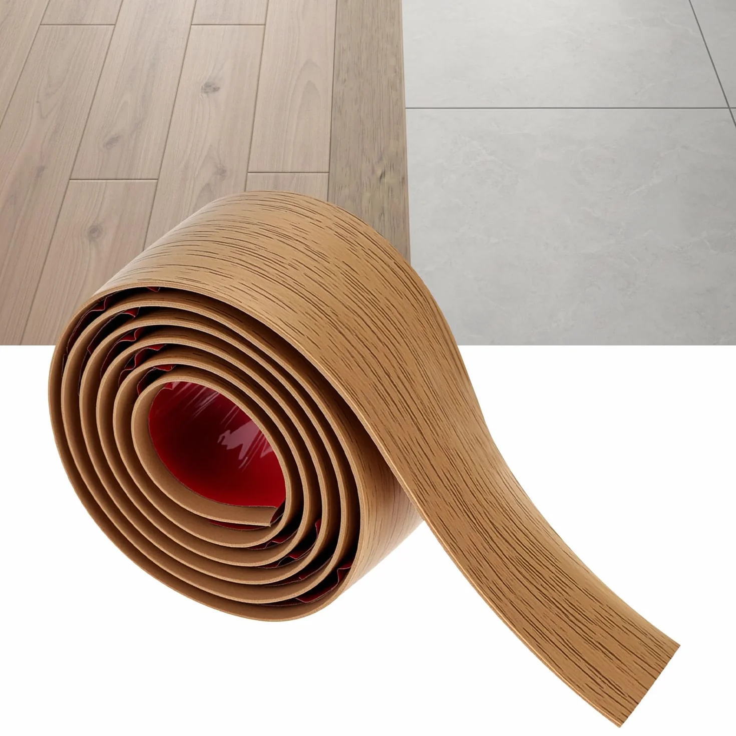 QWORK® Listwa progowa, 4 cm x 1 m, samoprzylepna listwa przejściowa do łączenia powierzchni podłogowych