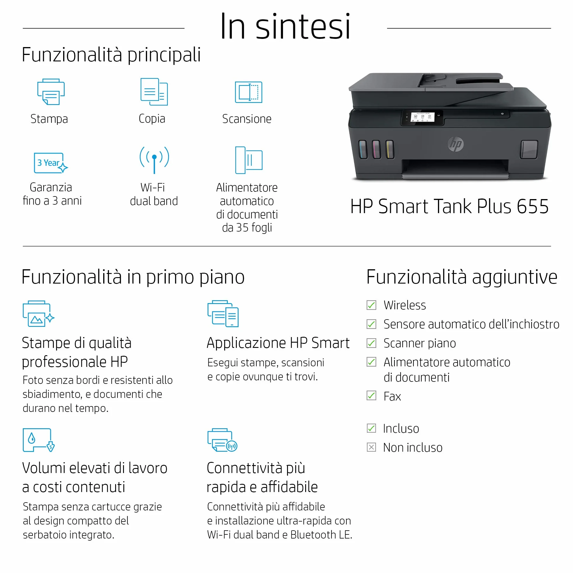 Hp Smart Tank Plus 655 Y0F74A#BHC Drukarka Atramentowa, A4, Czarny