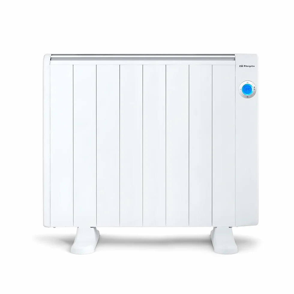 Orbegozo RRW 1500 - Bezprzewodowy emiter niskiego zużycia energii Wi-Fi, 1500 W, cyfrowy wyświetlacz LCD, programowalny, bezprzewodowe połączenie przez Orbegozo APP, 72.1 x 59 x 7.5 cm, Kolor Biały