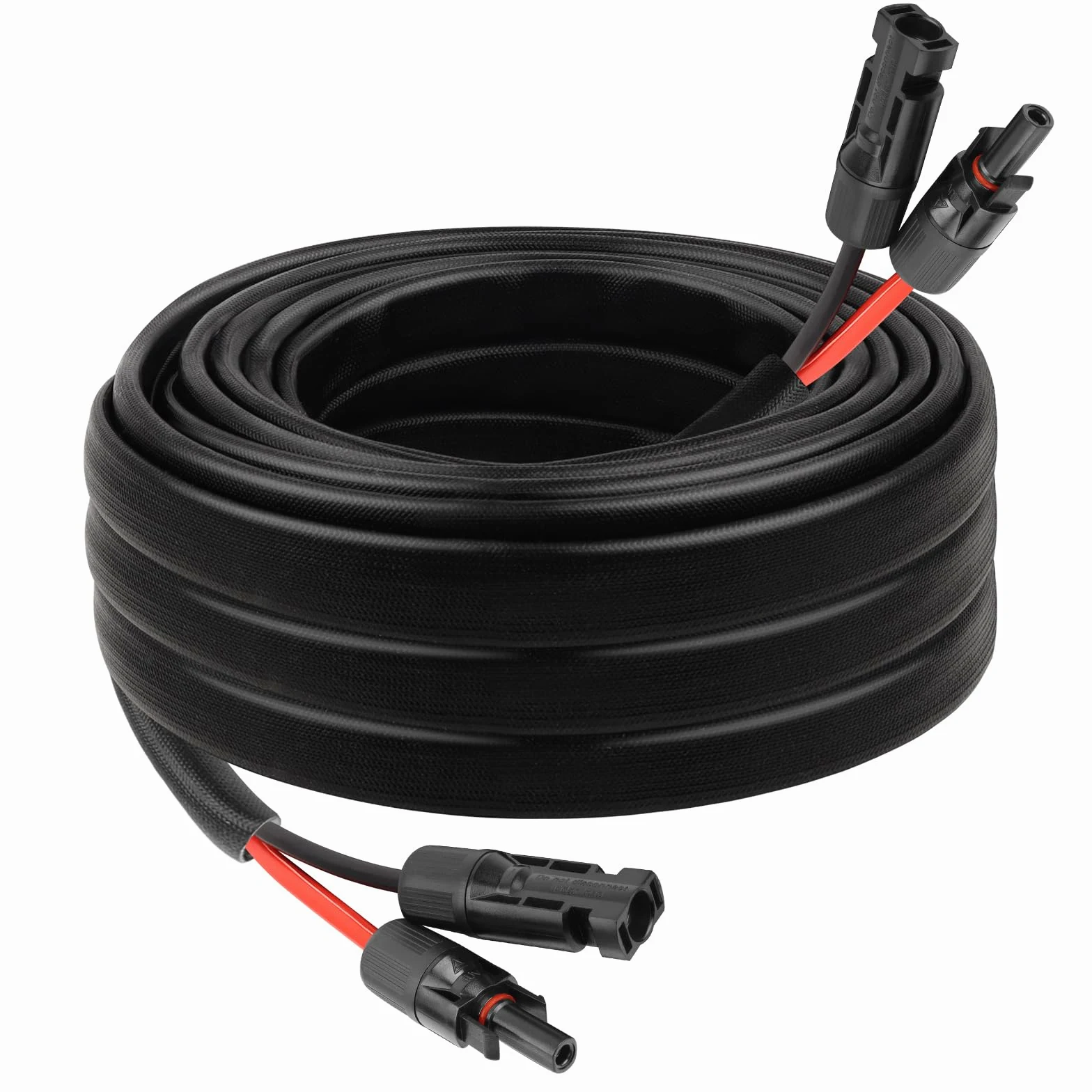 Przedłużacz słoneczny 10 AWG 25ft elastyczny kabel do panelu słonecznego z męskim na żeńskim złączem równoległym cynowany drut miedziany do panelu słonecznego motoryzacja RV łódź na zewnątrz