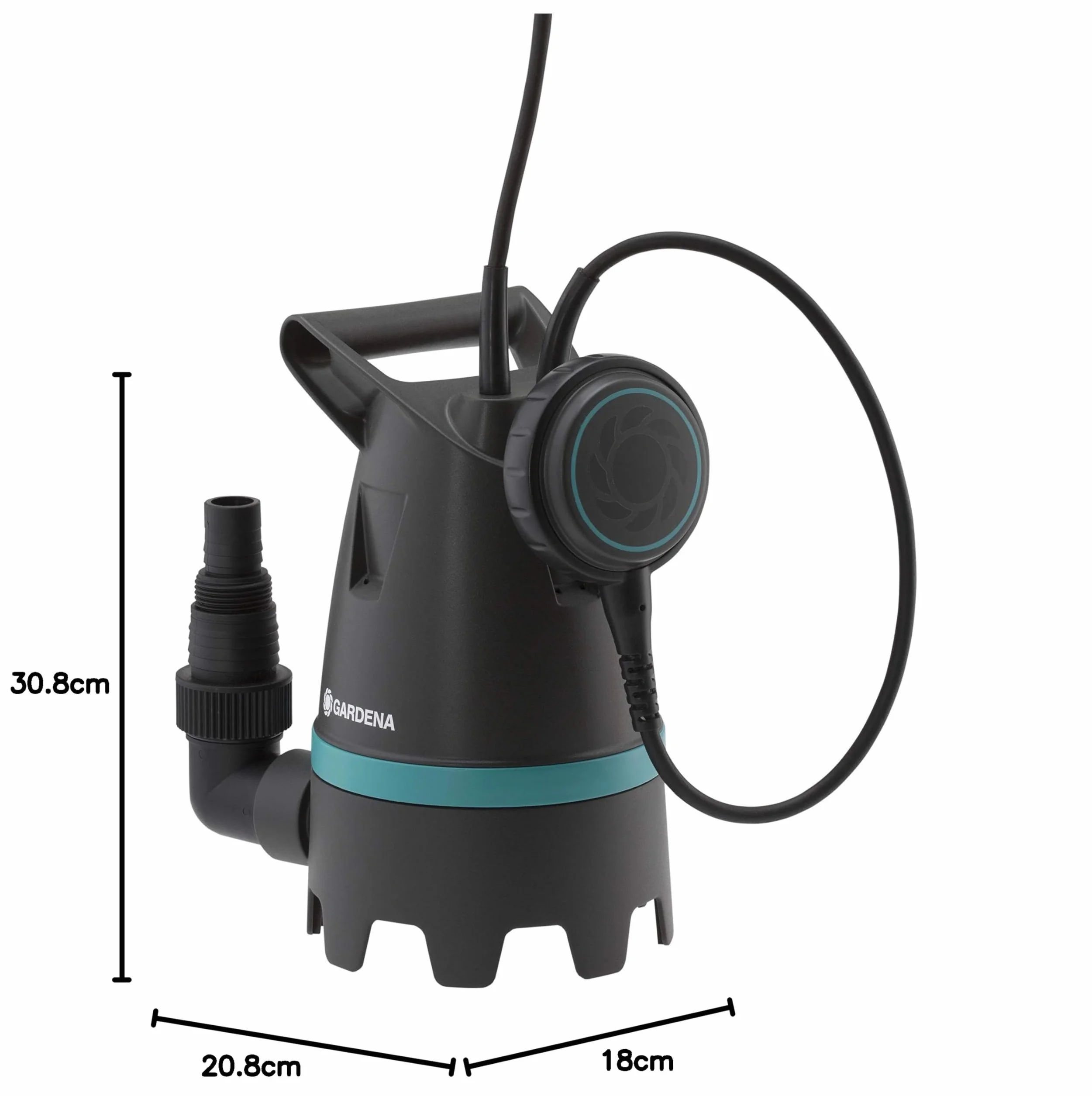 Gardena pompa zanurzeniowa do wody brudnej 9200 Basic: Elektryczna pompa zanurzeniowa o wydajności 9200 l/h wyłącznik pływakowy z funkcją pracy ciągłej (9007-47)
