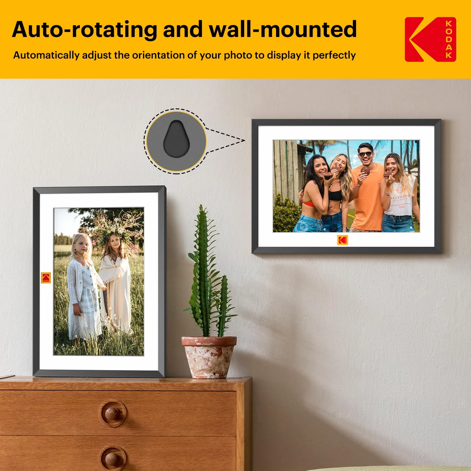KODAK Cyfrowa ramka na zdjęcia 10 cali 32 GB WiFi HD IPS LCD ekran dotykowy