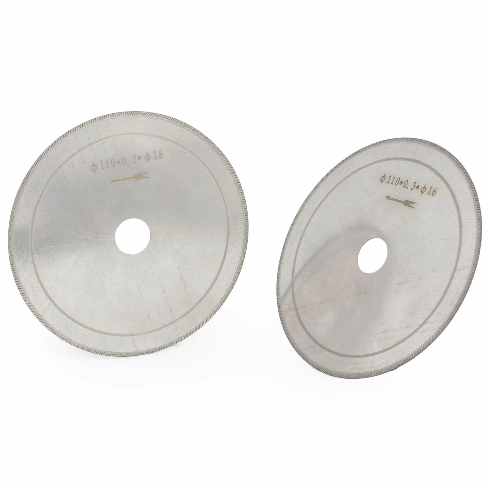 Brzeszczoty do pił tarczowych do bardzo dokładnego 2 sztuk 110 mm Ultra cienka diamentowa tarcza tnąca Ostra piła tarczowa (Color : Silver)