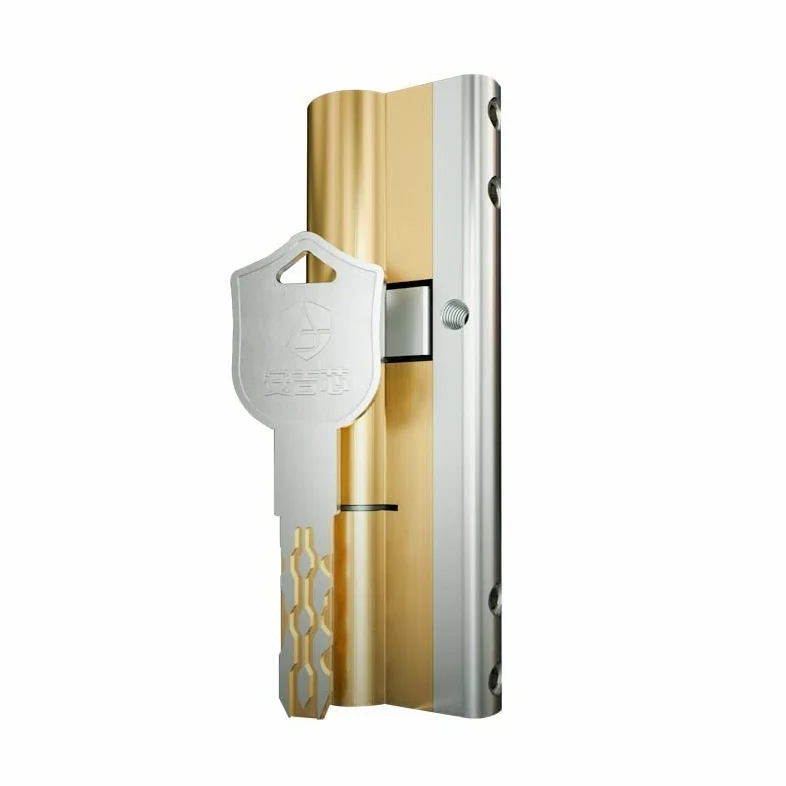 Wkładka bębenkowa. Mosiężny cylinder z jednostronnym pęknięciem, pręt ze stali nierdzewnej Mosiężny cylinder z rowkiem wężowym Cylinder zamek)(110mm)