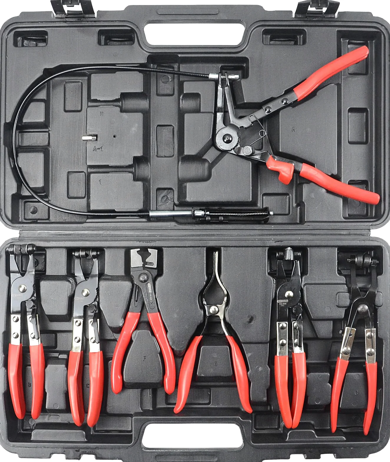 KS Tools 115.1055 Zestaw szczypiec do opasek na wezachdo samochodów, 7-szt