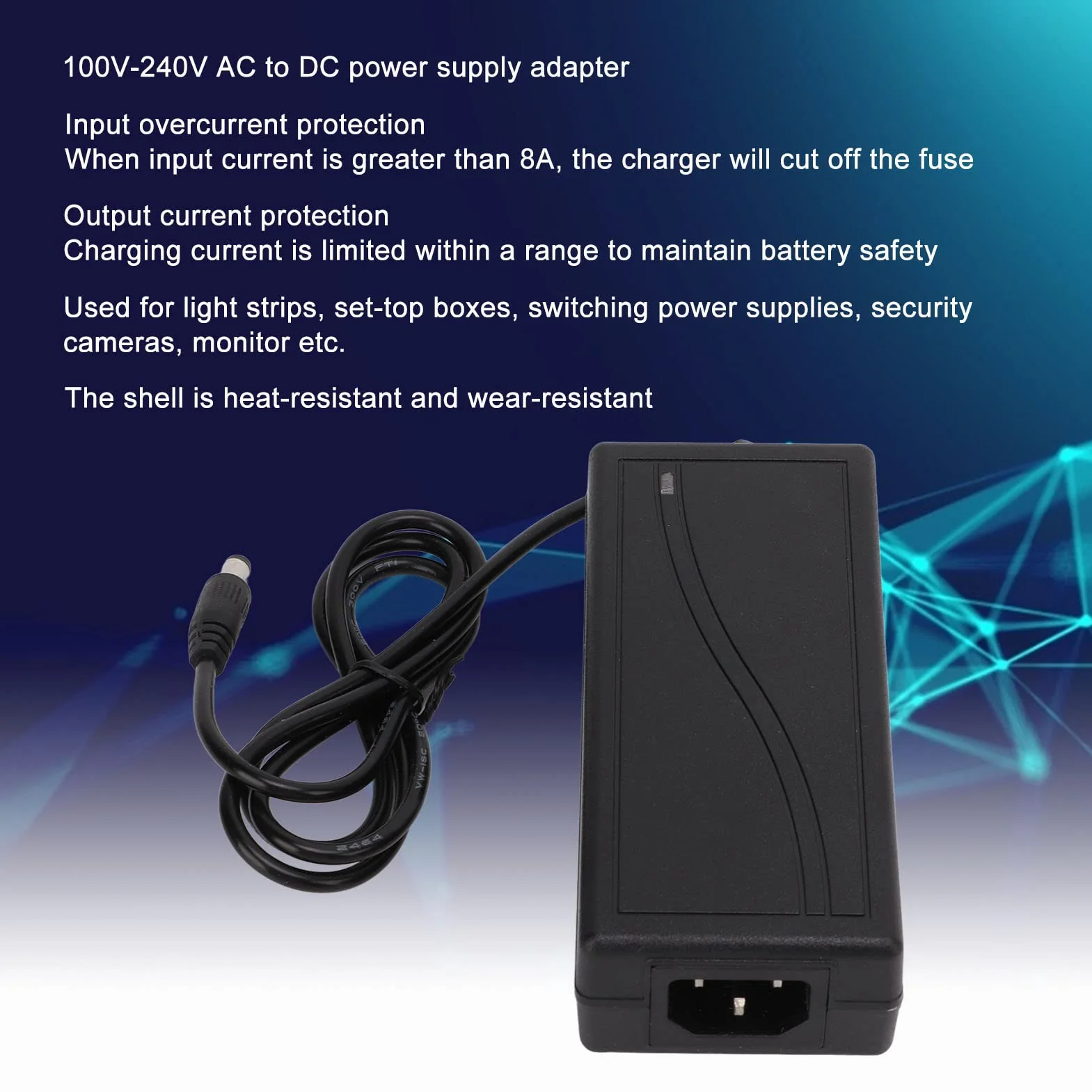 Zasilacz 5 V 8 A 100 V-240 V AC na DC Transformator Zasilający do Listwy świetlnej LED Kamera Bezpieczeństwa Monitor Router