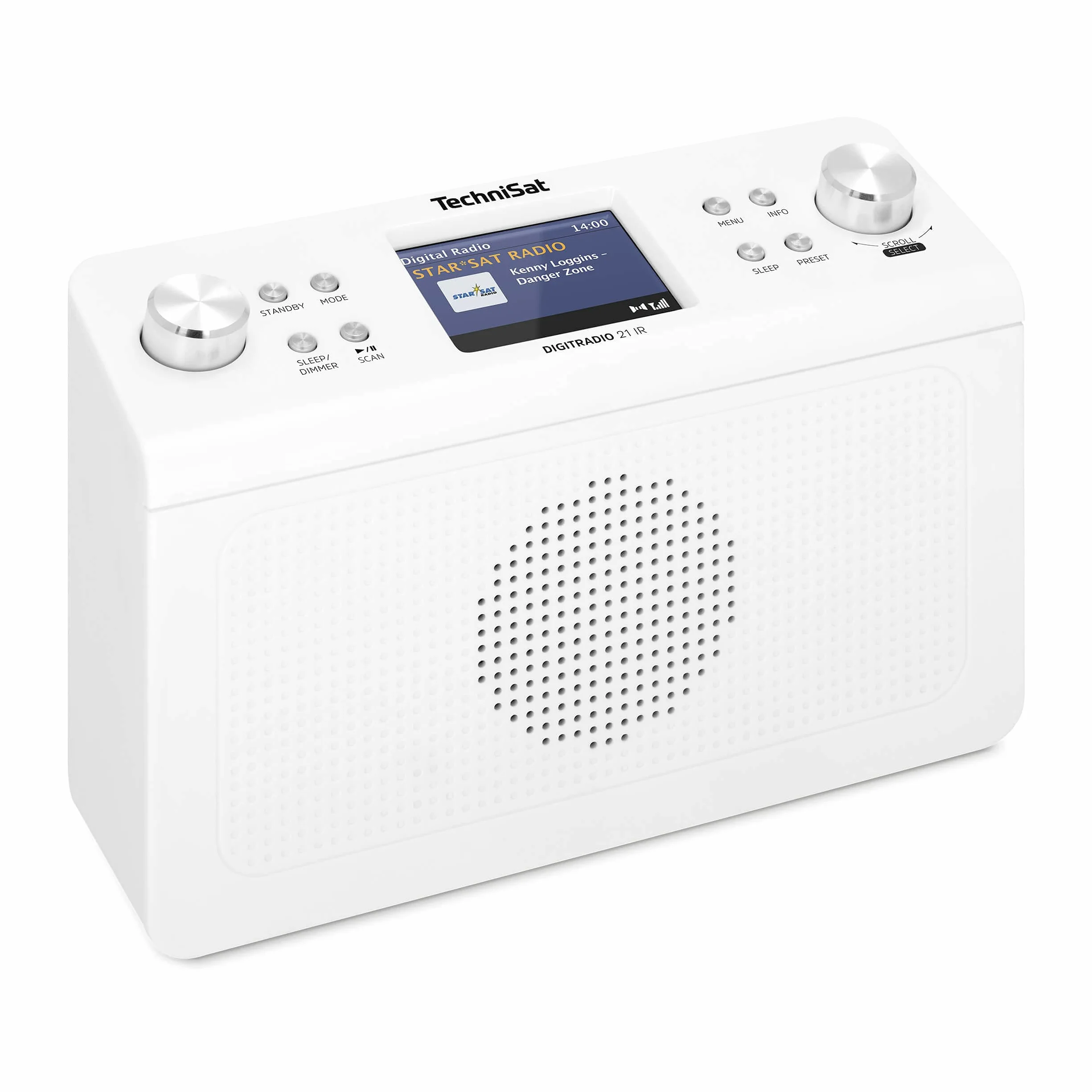 TechniSat DIGITRADIO 21 IR Podblatowe Radio Kuchenne DAB+ FM Internet Bluetooth 2 W Białe