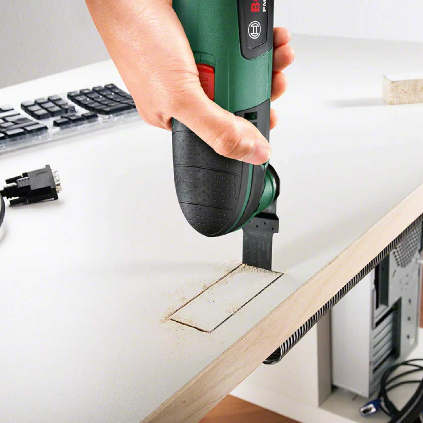 Bosch Wielofunkcyjne narzędzie DIY PMF 220 CE, czarny, zielony, 0603102000 220 W, 220 V