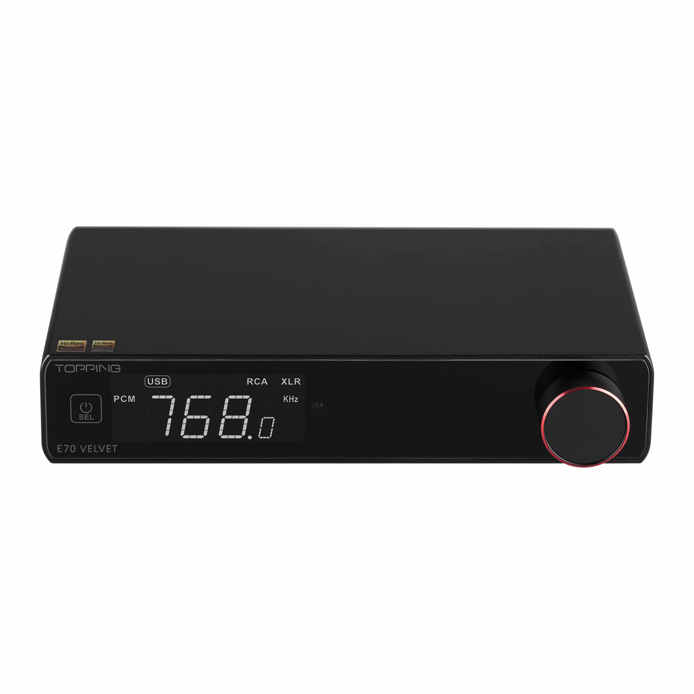 Topping E70 Velvet AK4499EX dekoder XU316 DSD512 PCM768kHz Bluetooth 5.1 LDAC 24Bit/96kHz z pilotem zdalnego sterowania DAC (czarny, 1)