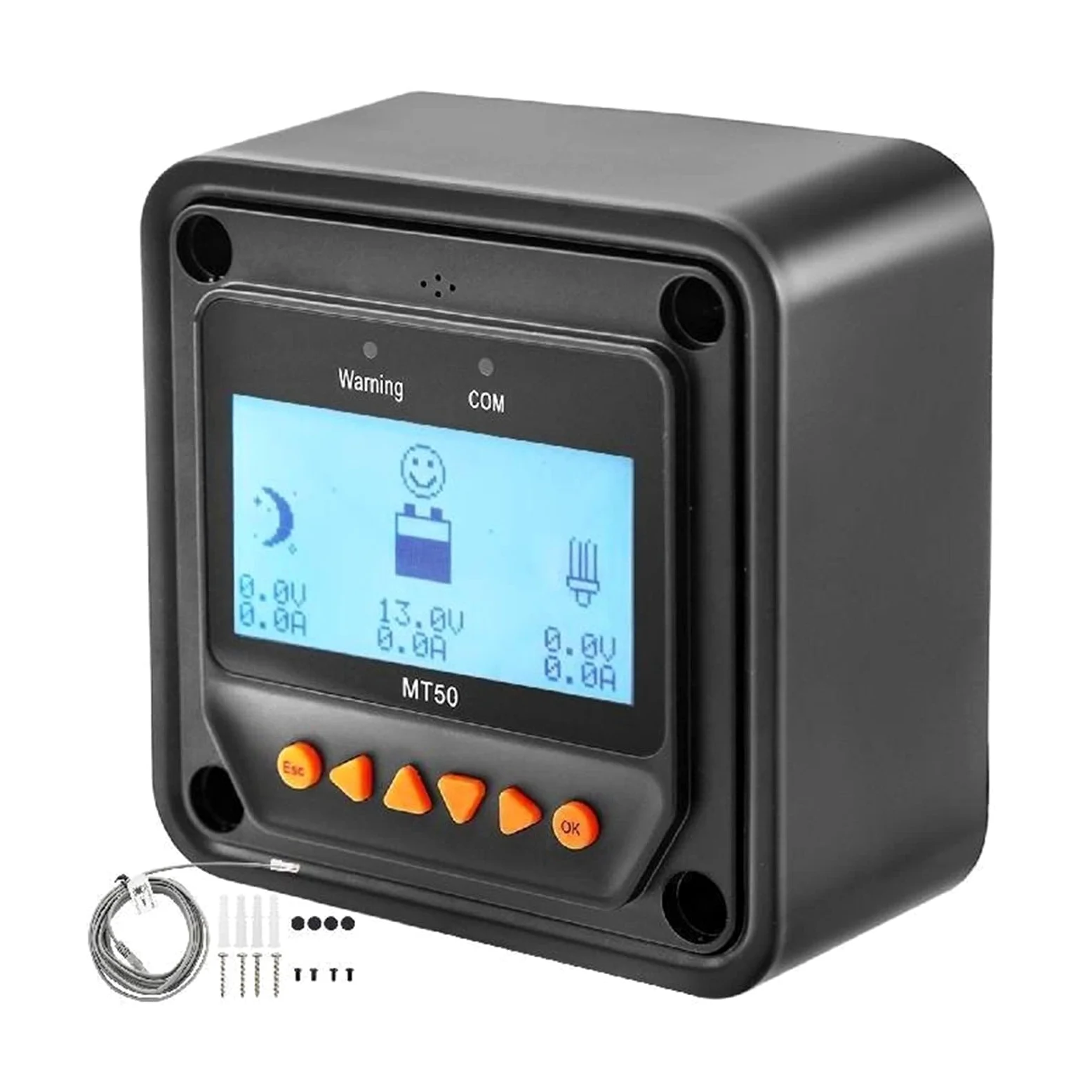 Miernik zdalny MT-50 dla kontrolera ładowania słonecznego Tracer-AN MPPT Wyświetlacz LCD w czasie rzeczywistym Automatyczne rozpoznawanie W/2 metrowy kabel
